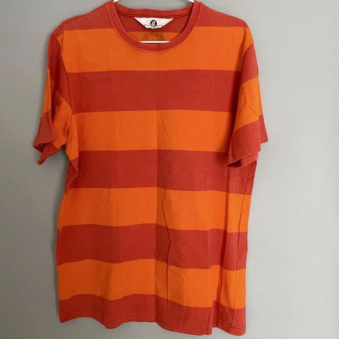 GOODENOUGH goodenough orange striped short sleeve tee Size US L / EU 52-54 / 3 - 2 Thumbnail