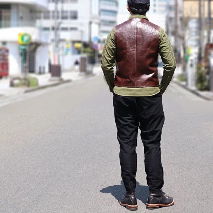 Freewheelers brown leather jerkin vest for layering Size US S / EU 44-46 / 1 - 3 Thumbnail