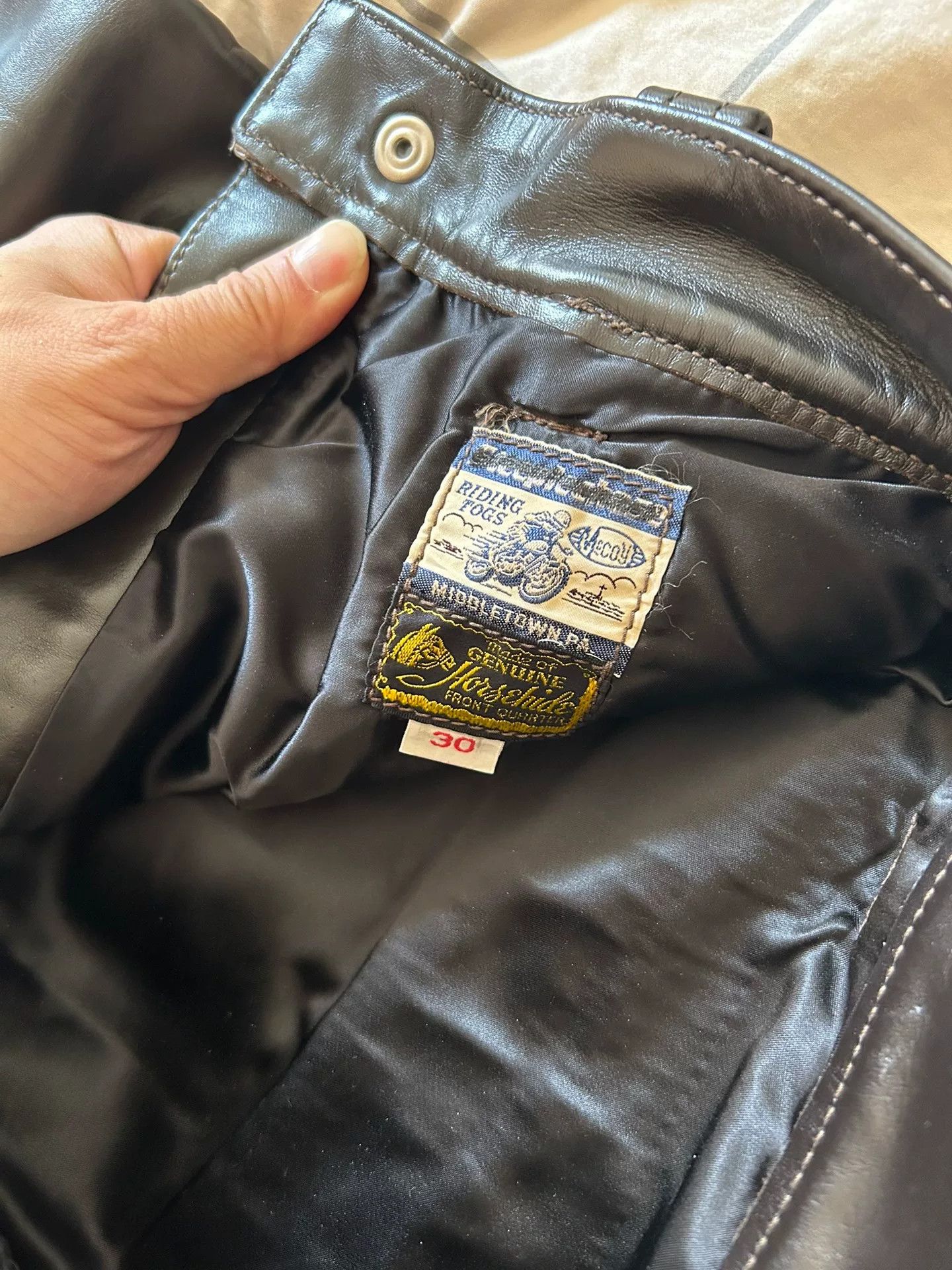 The Real McCoy's real mccoy's horse hide pants size 30 available Size US 30 / EU 46 - 2 Thumbnail