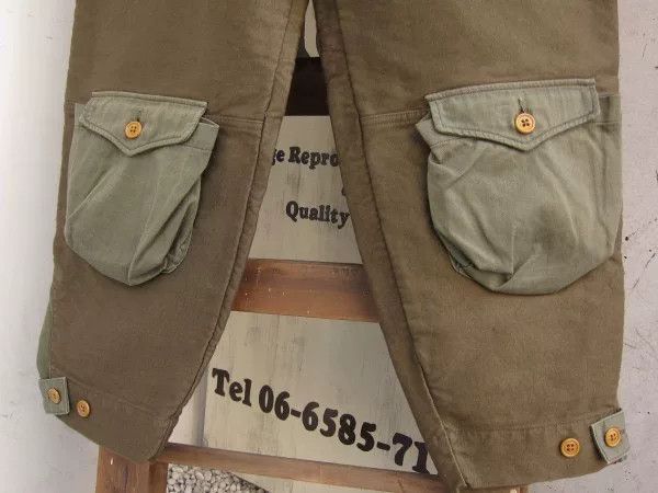 Freewheelers olive green patchwork flight pants Size US 30 / EU 46 - 6 Thumbnail