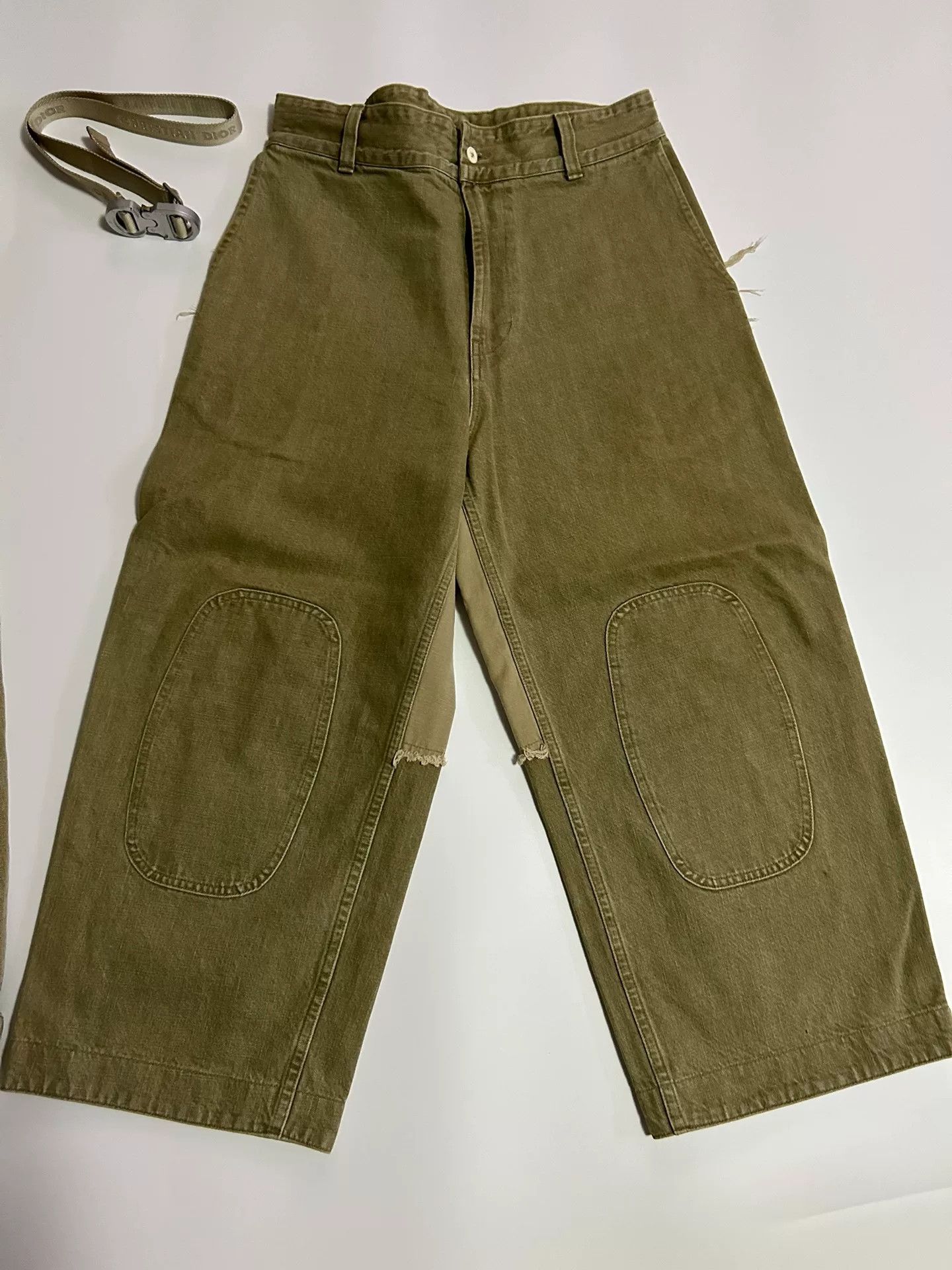 Porter Classic olive green relaxed fit denim pants Size US 28 / EU 44 - 5 Thumbnail