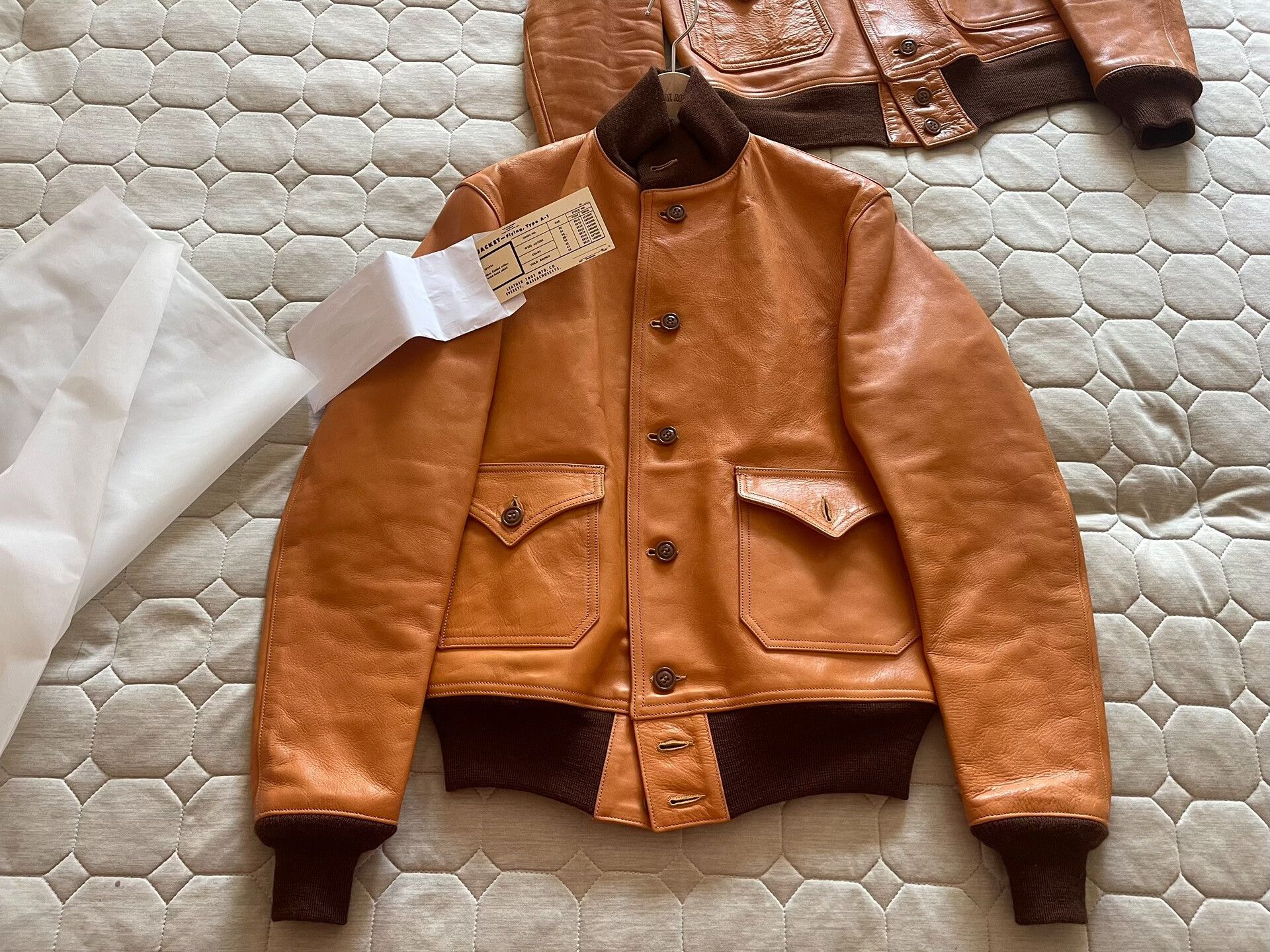 Freewheelers freewheelers a-1 honey waxed flight jacket Size US M / EU 48-50 / 2 - 2 Thumbnail