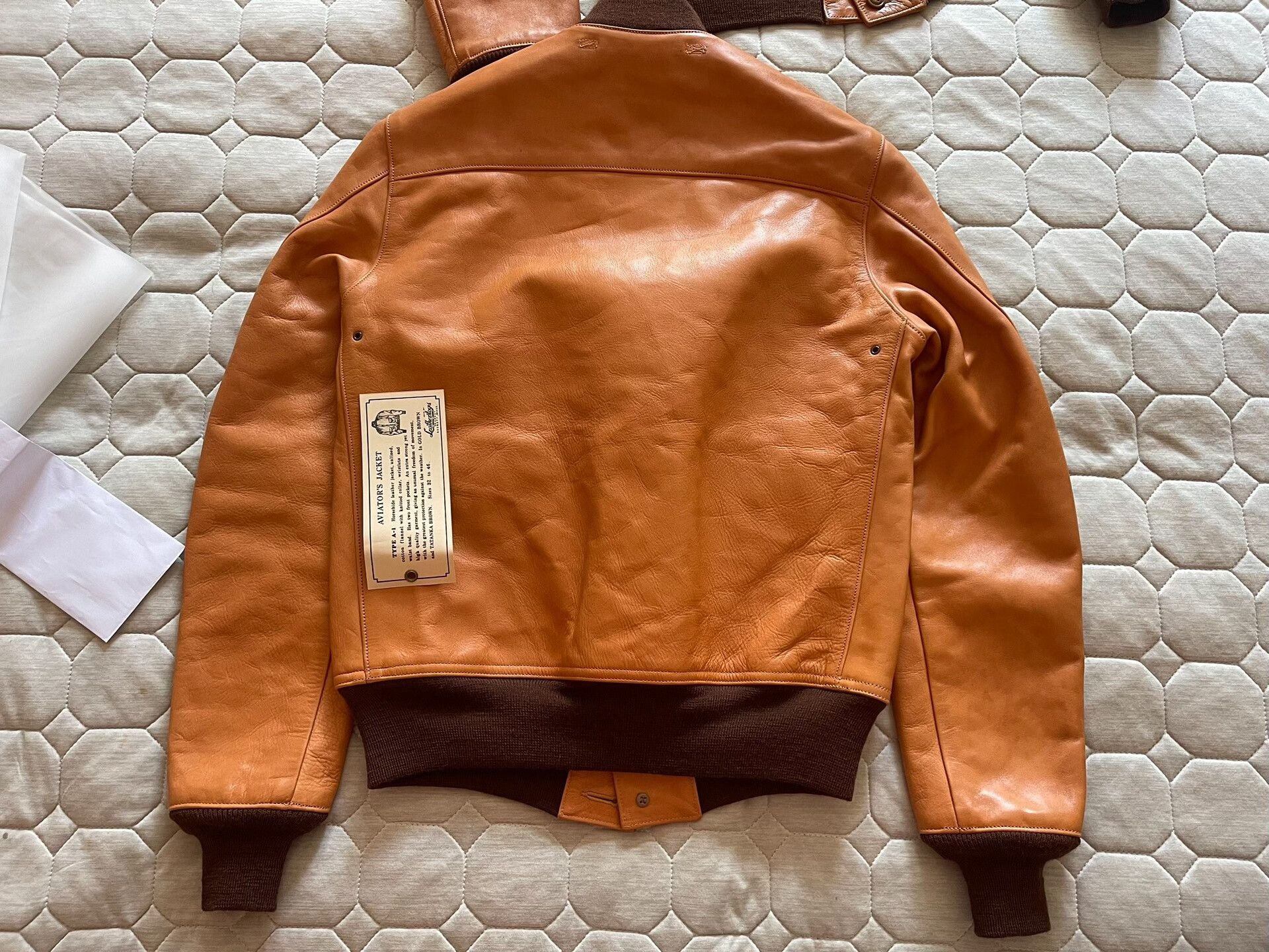 Freewheelers freewheelers a-1 honey waxed flight jacket Size US M / EU 48-50 / 2 - 3 Thumbnail