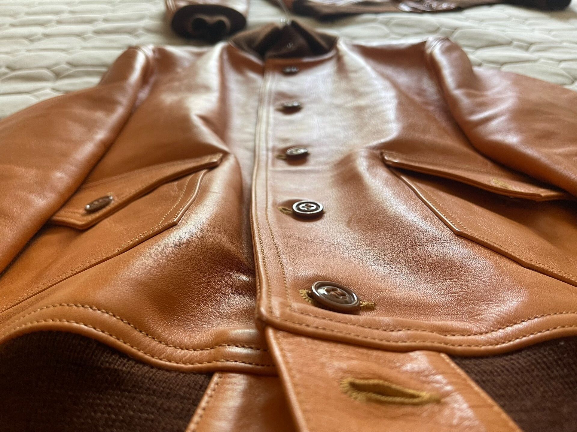 Freewheelers freewheelers a-1 honey waxed flight jacket Size US M / EU 48-50 / 2 - 6 Thumbnail