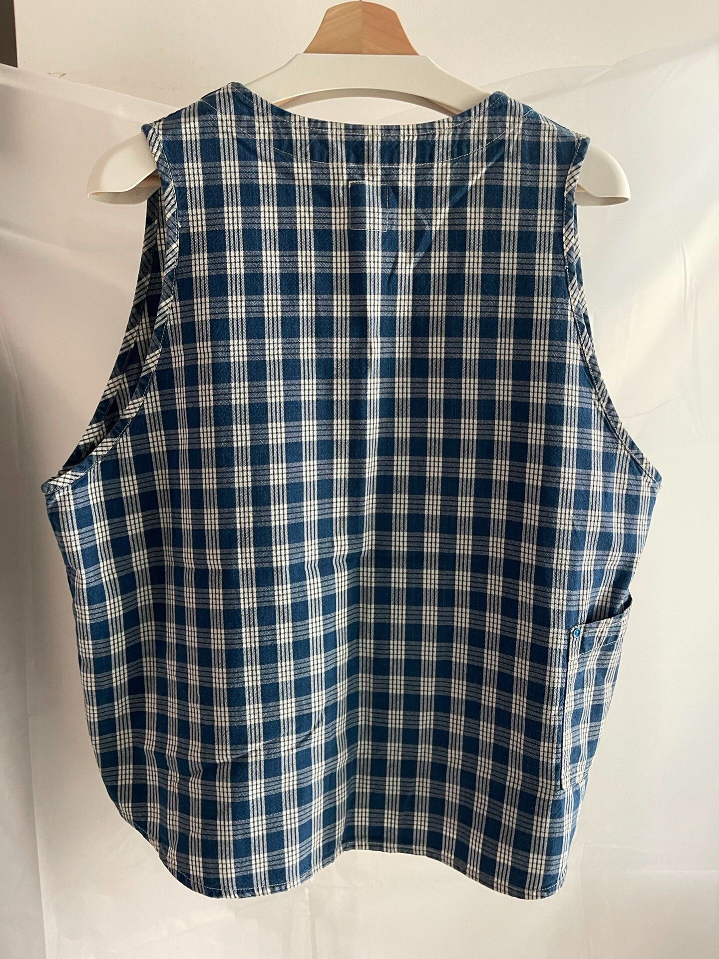 porter classic blue checkered vest