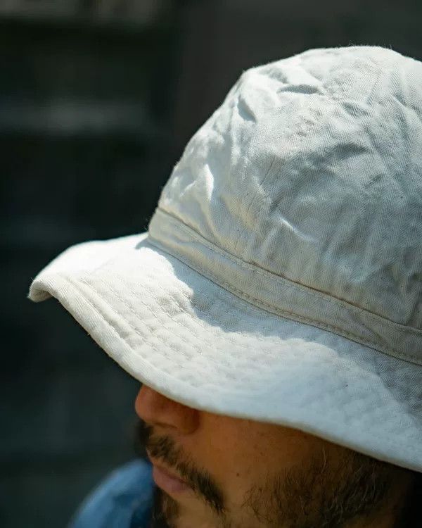 The Real McCoy's real mccoy's daisy bucket hat in off-white Size ONE SIZE - 4 Thumbnail