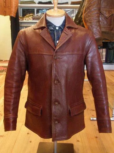 Freewheelers burgundy leather jacket with great condition Size US M / EU 48-50 / 2 - 3 Thumbnail