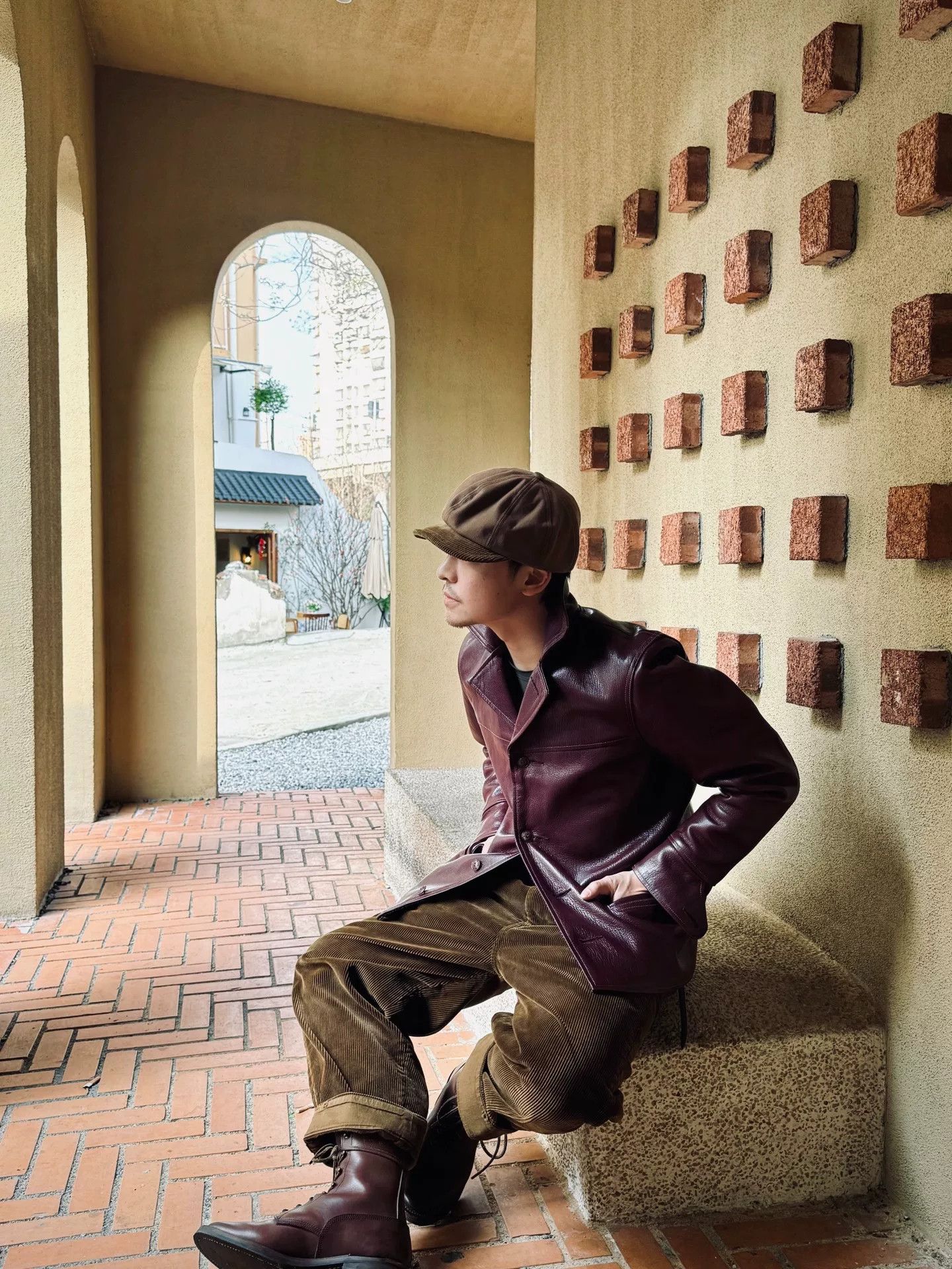 Freewheelers burgundy leather jacket with great condition Size US M / EU 48-50 / 2 - 2 Thumbnail