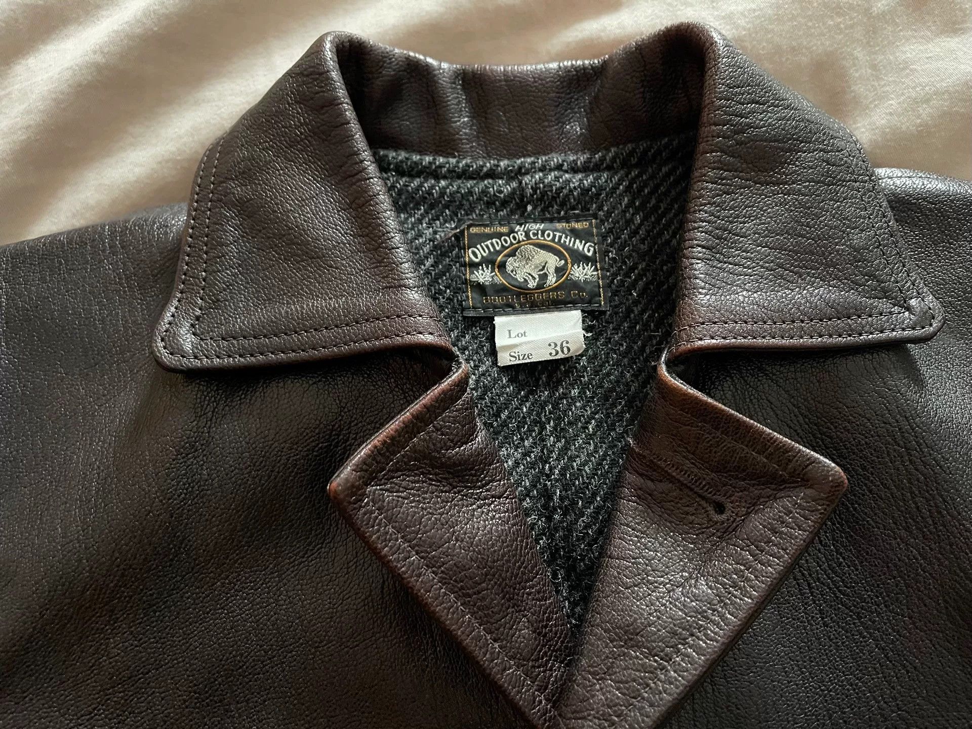Freewheelers burgundy leather jacket with great condition Size US M / EU 48-50 / 2 - 8 Thumbnail