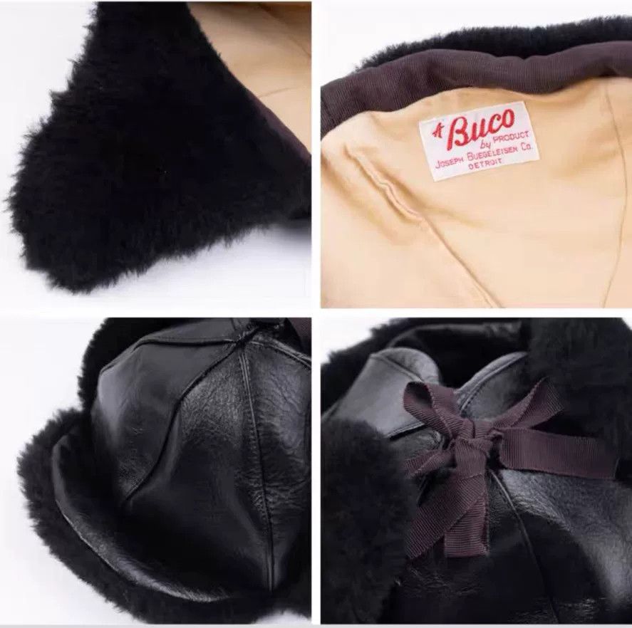 The Real McCoy's black leather earflap hat Size ONE SIZE - 2 Thumbnail