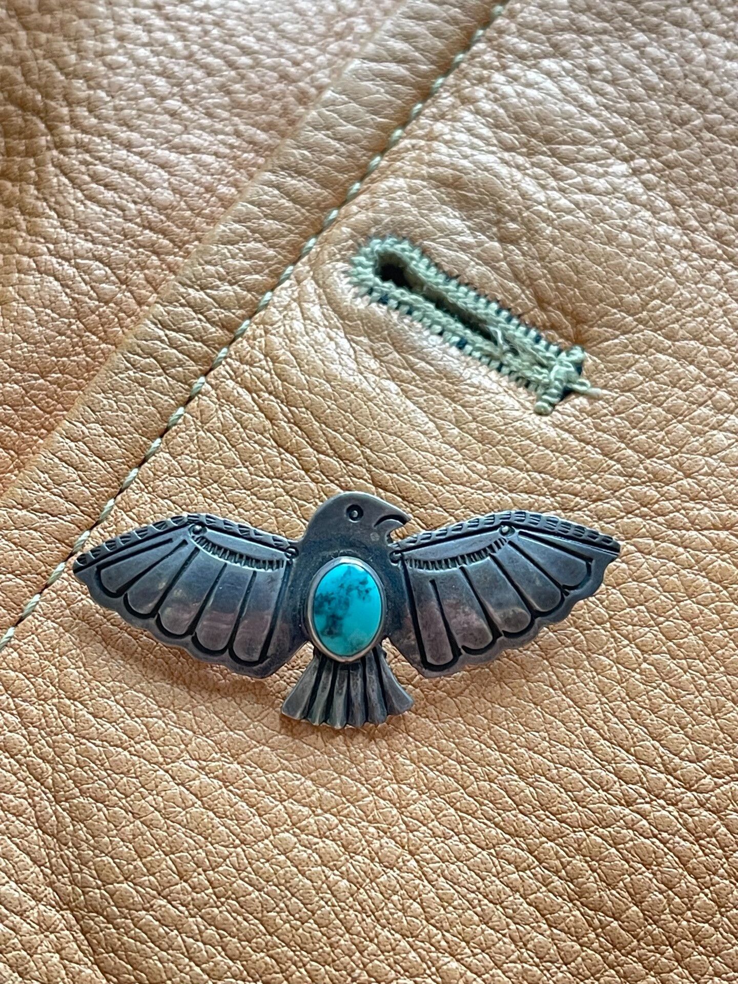 ARIZONA FREEDOM arizona freedom raven pin with turquoise detail Size ONE SIZE - 2 Thumbnail