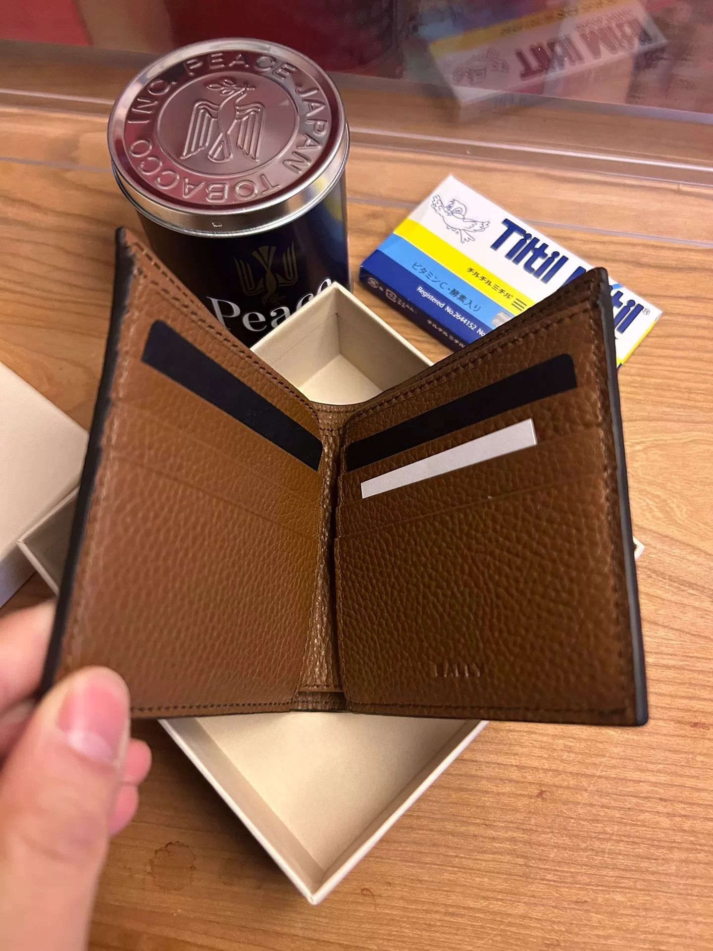 Bally Bally Brown Wallet with White Stripe Size ONE SIZE - 3 Thumbnail