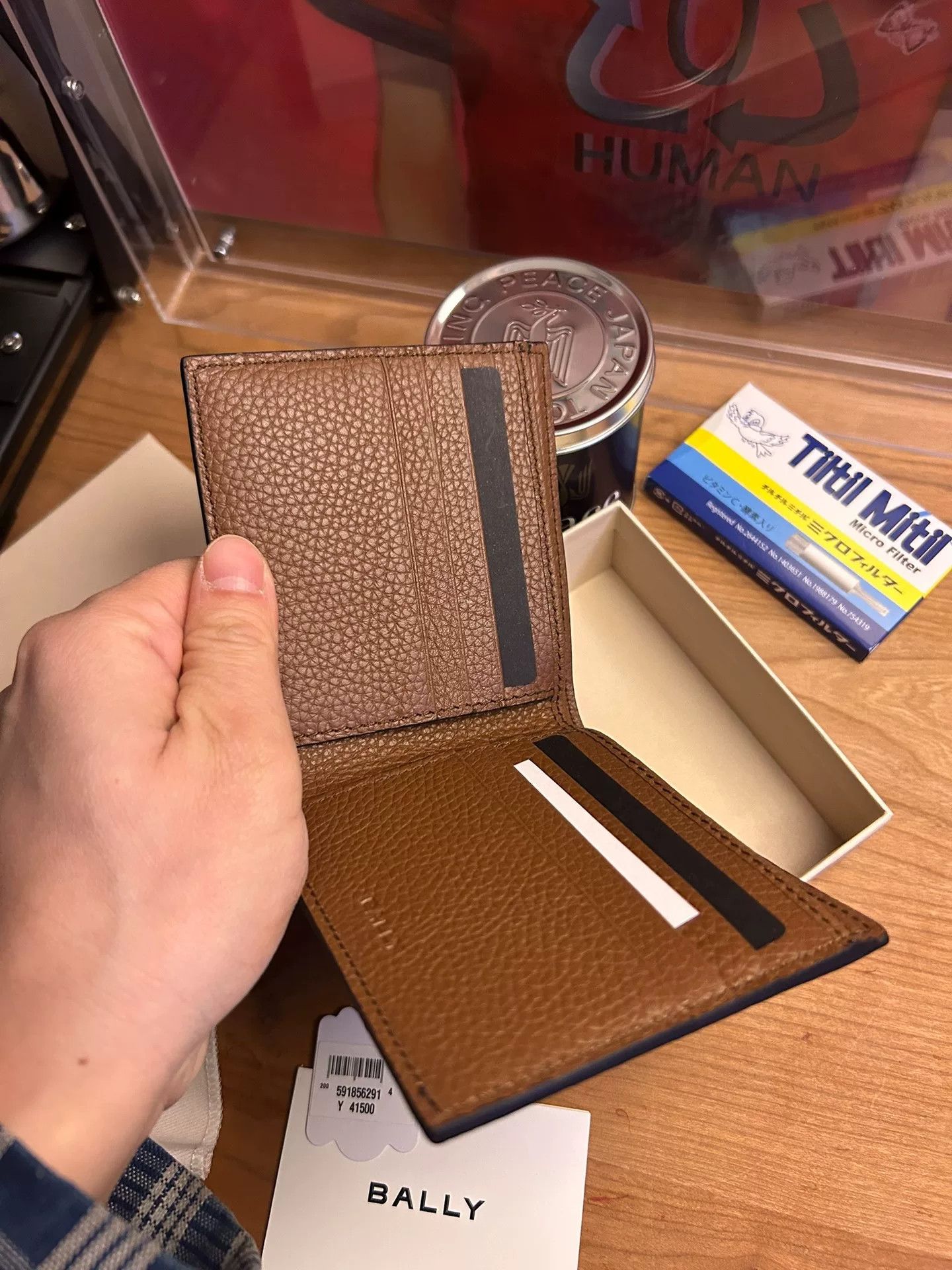 Bally Bally Brown Wallet with White Stripe Size ONE SIZE - 6 Thumbnail