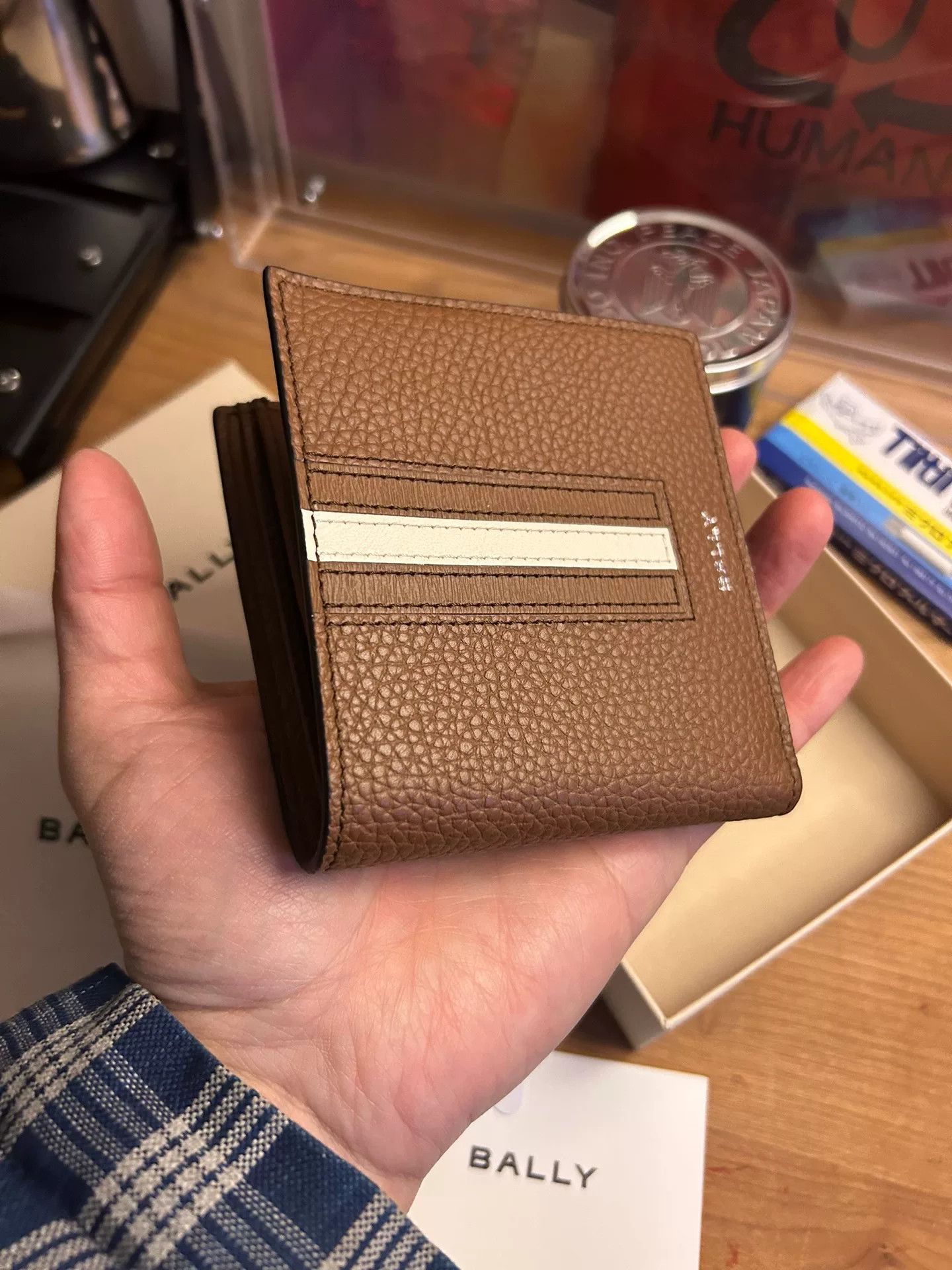 Bally Bally Brown Wallet with White Stripe Size ONE SIZE - 9 Thumbnail
