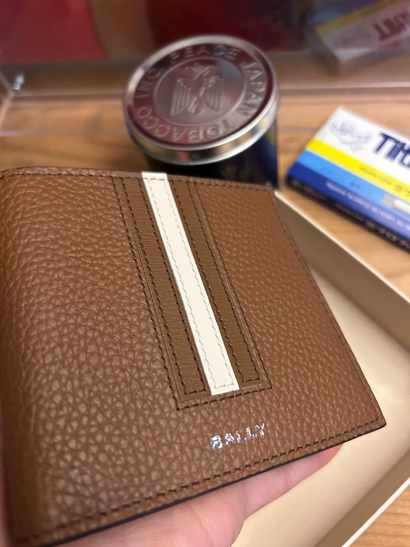 Bally Bally Brown Wallet with White Stripe Size ONE SIZE - 5 Thumbnail