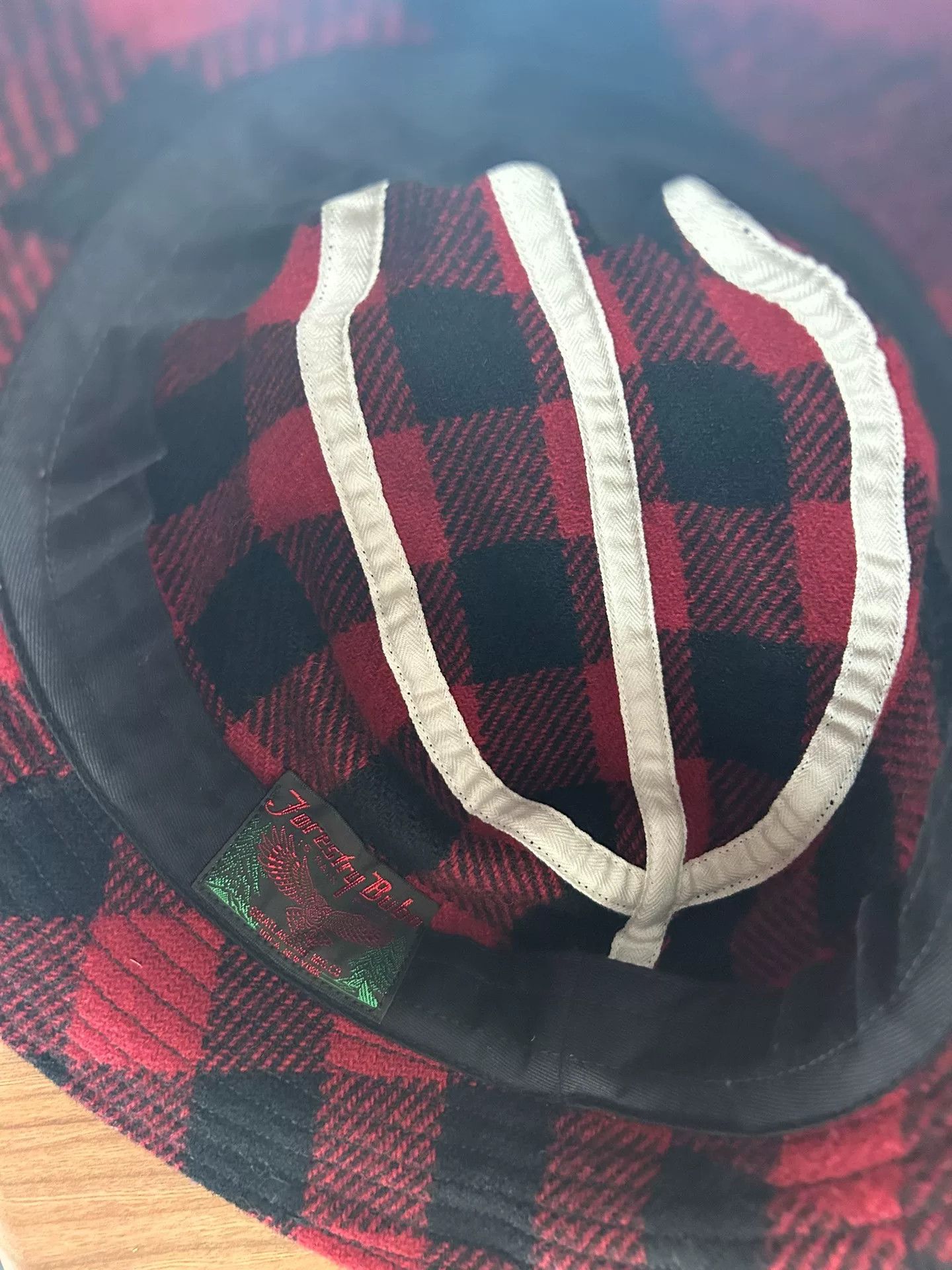 Freewheelers red and black plaid outdoor gentleman hat Size ONE SIZE - 5 Thumbnail