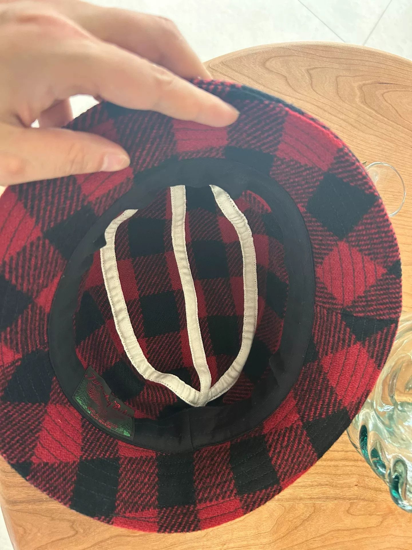 Freewheelers red and black plaid outdoor gentleman hat Size ONE SIZE - 4 Thumbnail