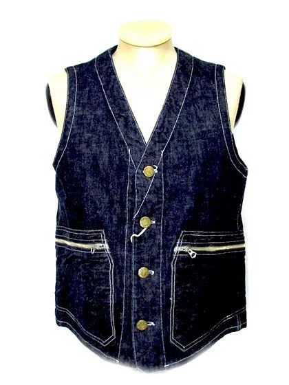 Freewheelers denim vest with large back pocket Size US M / EU 48-50 / 2 - 7 Thumbnail