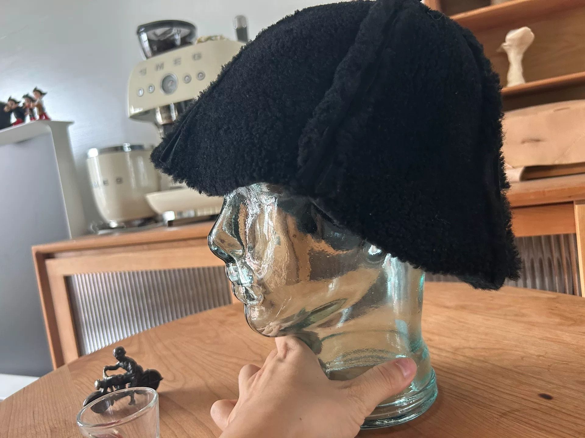 Hender Scheme black lambskin reversible bucket hat Size ONE SIZE - 5 Thumbnail
