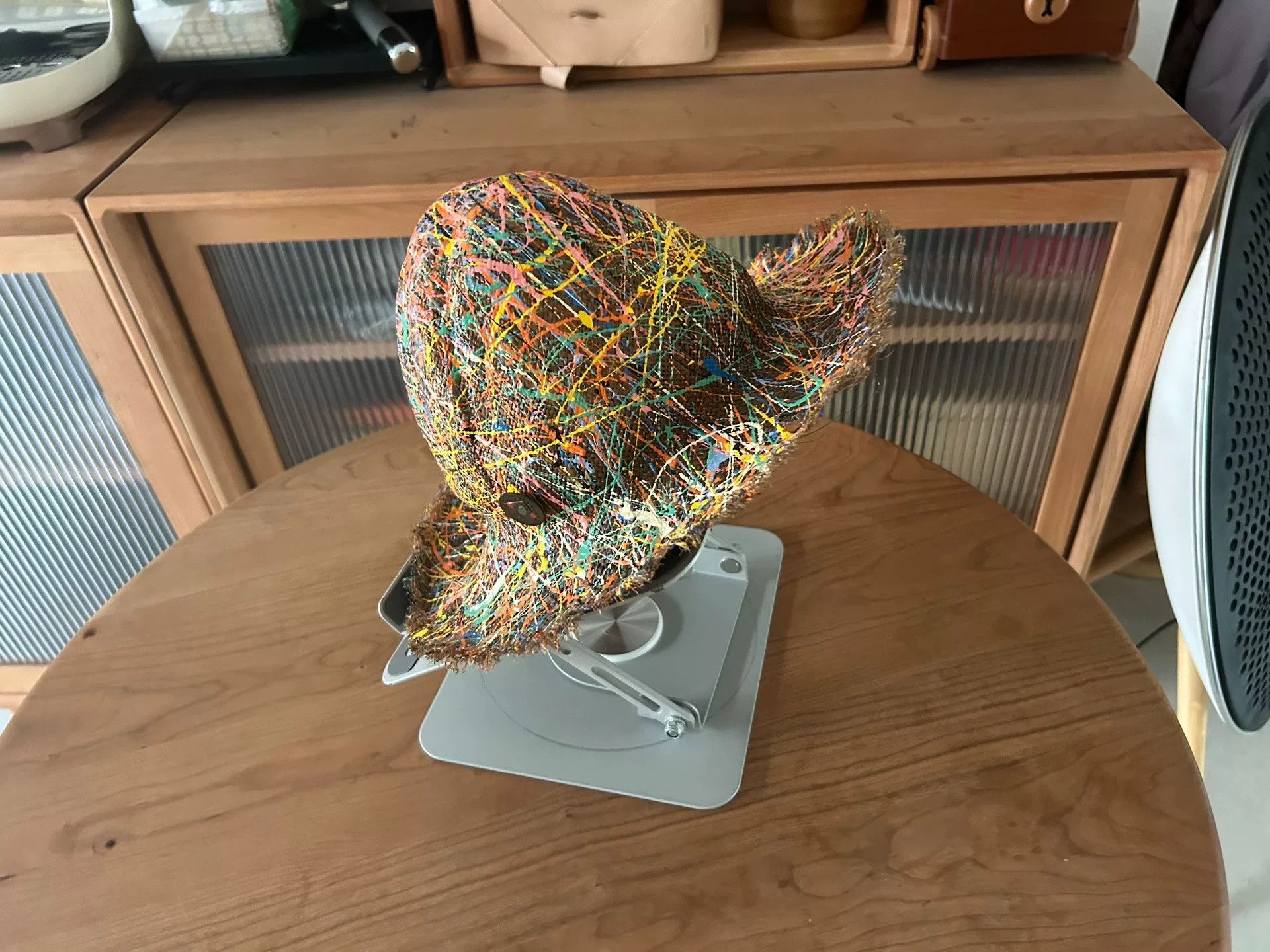 Kapital colorful artistic straw hat for kids Size ONE SIZE - 2 Thumbnail