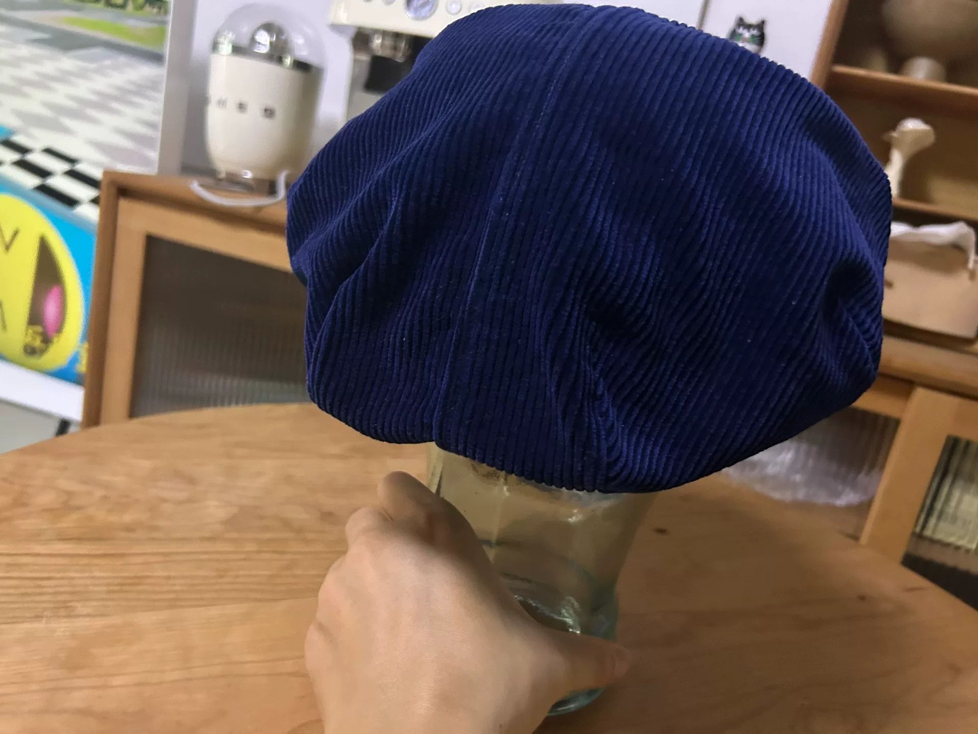 Porter Classic blue corduroy baker boy hat Size ONE SIZE - 3 Thumbnail