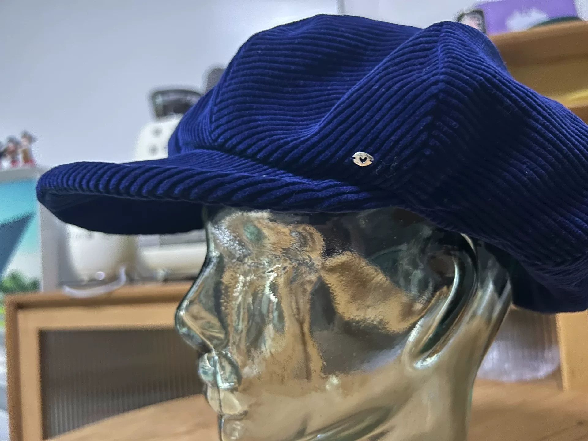 Porter Classic blue corduroy baker boy hat Size ONE SIZE - 4 Thumbnail