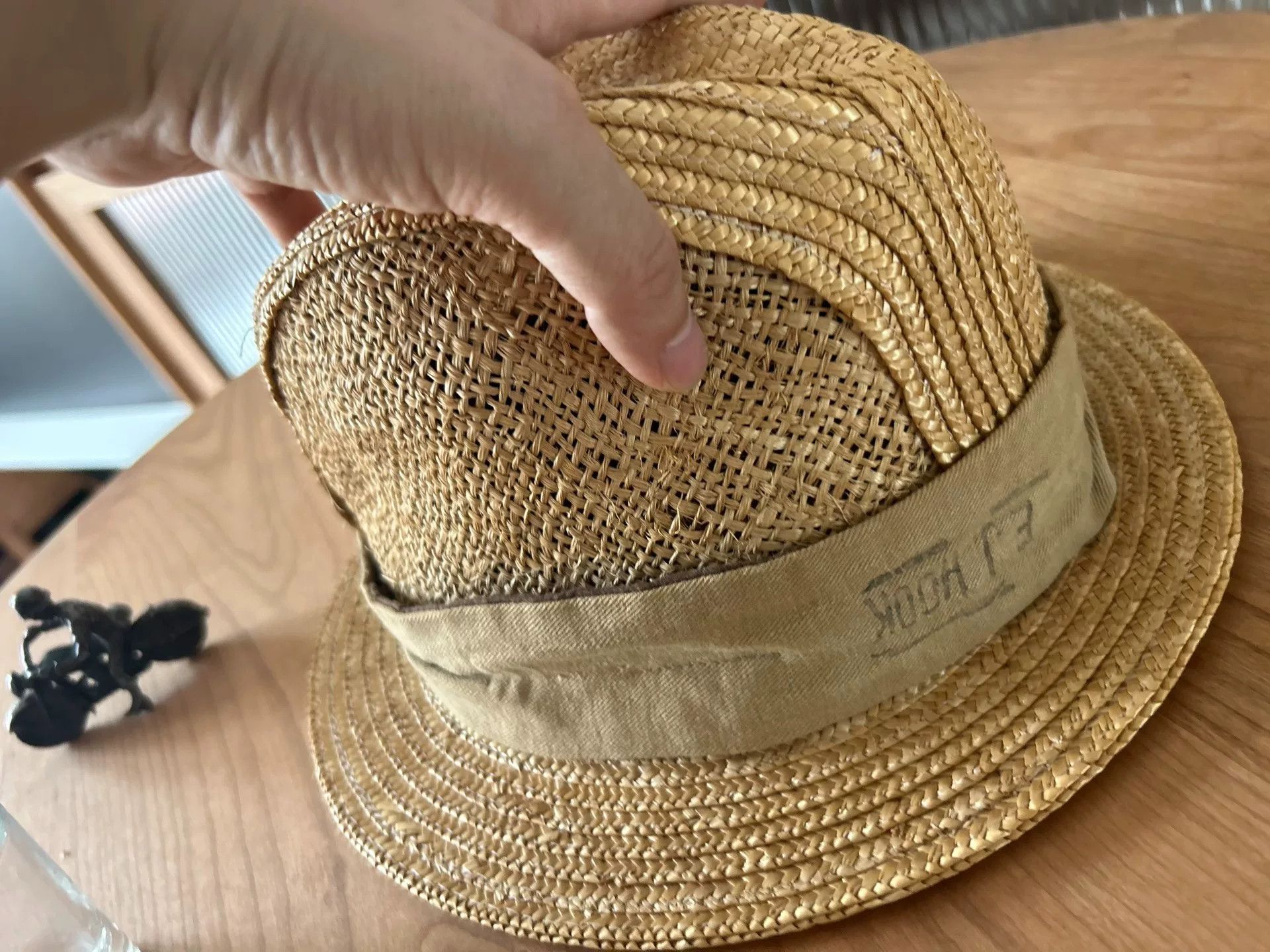 Kapital stylish woven straw hat with ribbon Size ONE SIZE - 4 Thumbnail