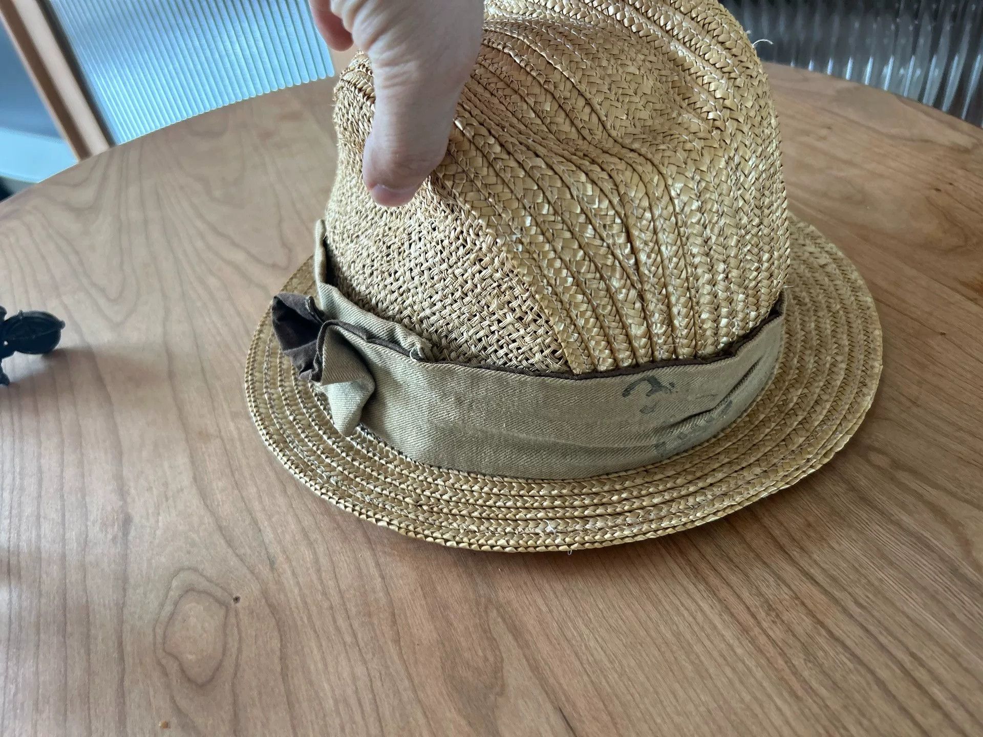 Kapital stylish woven straw hat with ribbon Size ONE SIZE - 2 Thumbnail