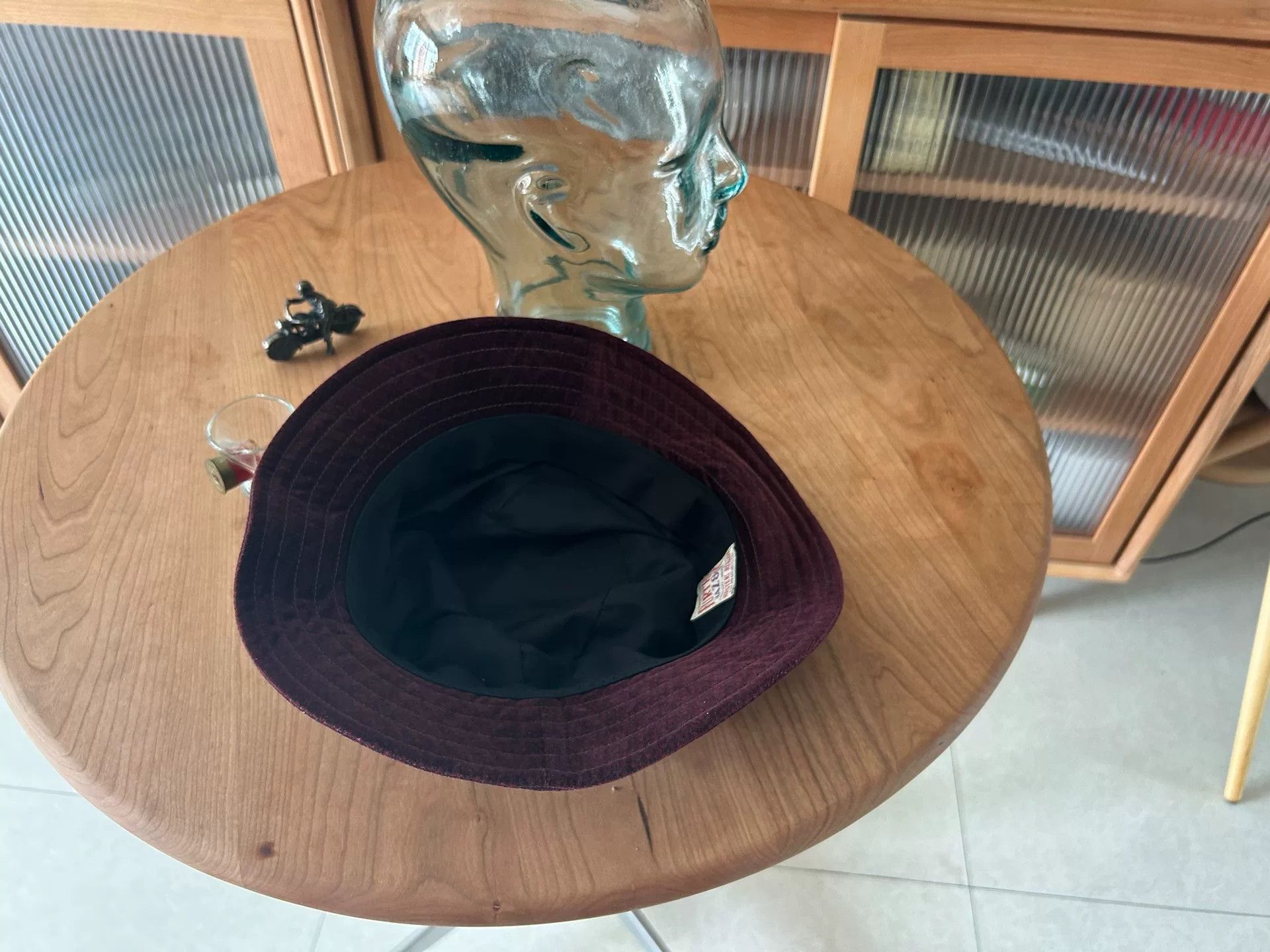 Freewheelers burgundy velvet bucket hat for outdoor use Size ONE SIZE - 4 Thumbnail