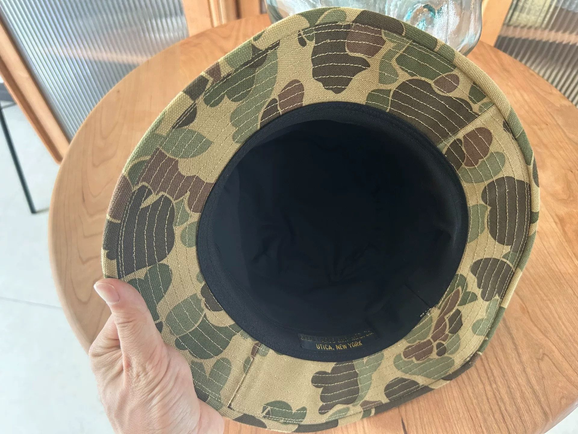 Freewheelers camo pattern wide-brim bucket hat Size ONE SIZE - 4 Thumbnail