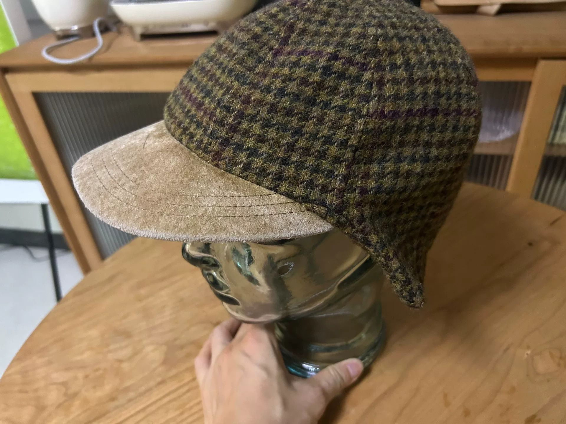 Hender Scheme wool check ear flap cap Size ONE SIZE - 5 Thumbnail