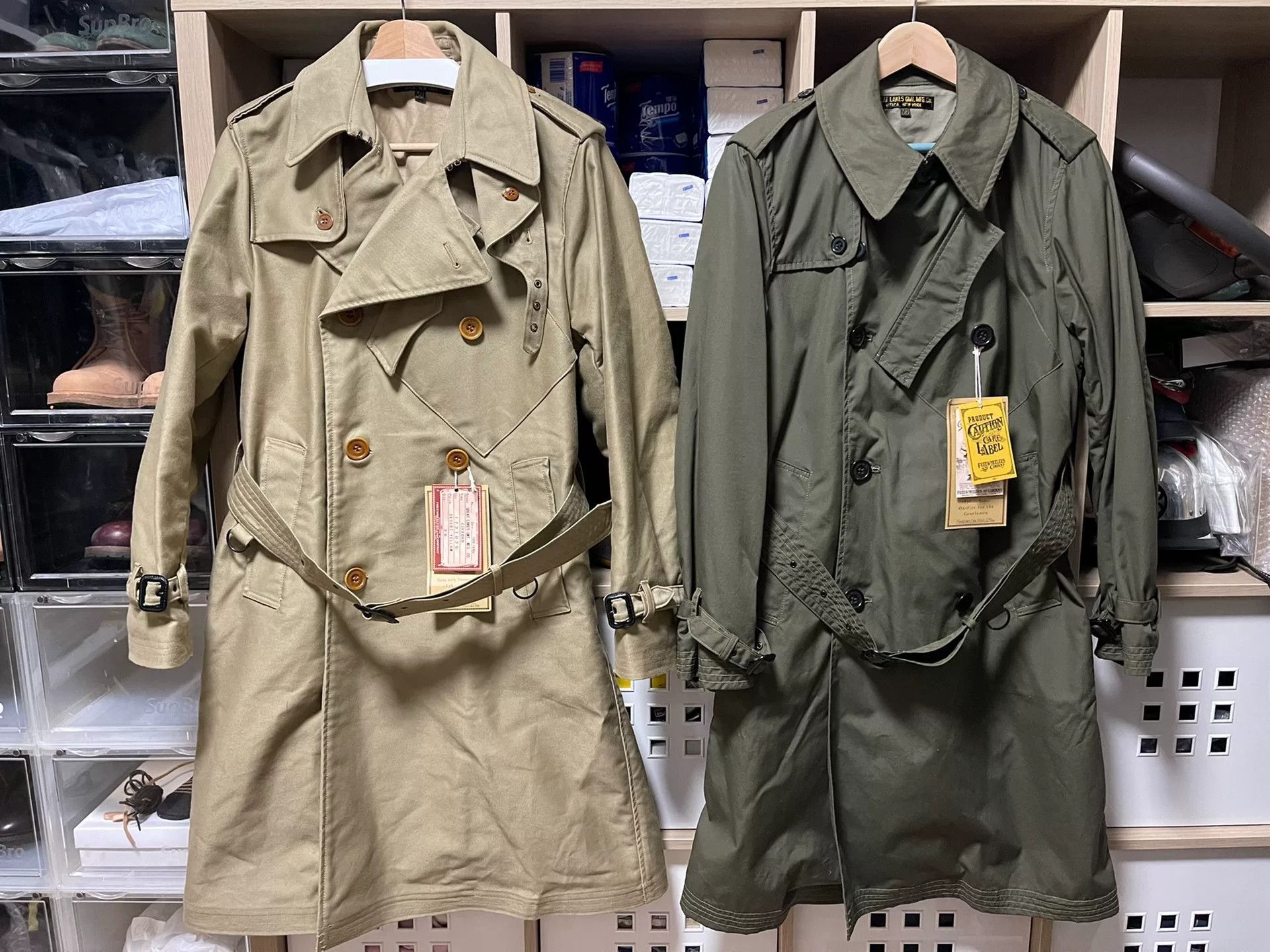 Freewheelers stylish desert yellow trench coat for spring Size US M / EU 48-50 / 2 - 5 Thumbnail