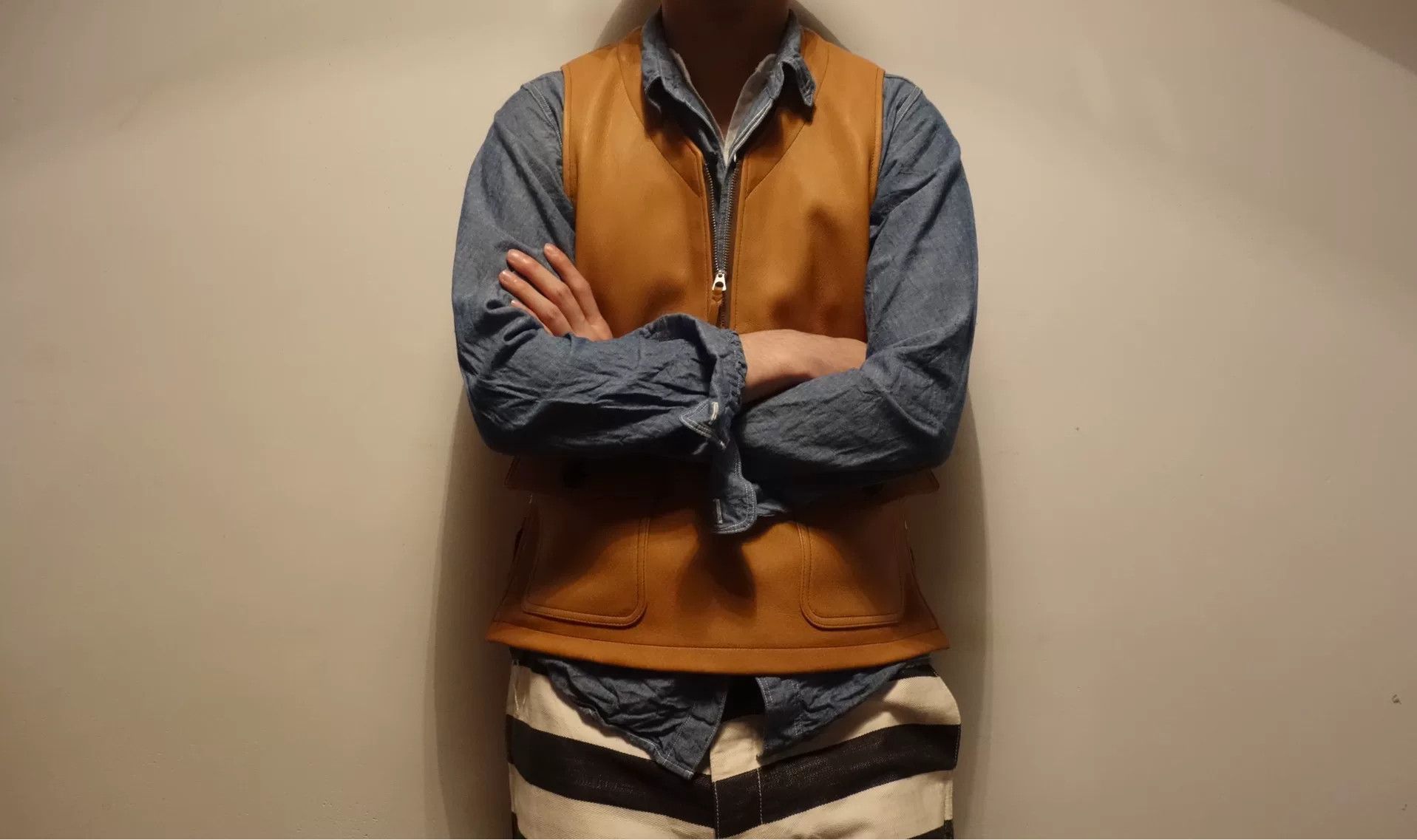 The Real McCoy's soft deer skin sleeveless vest with pockets Size US M / EU 48-50 / 2 - 8 Thumbnail