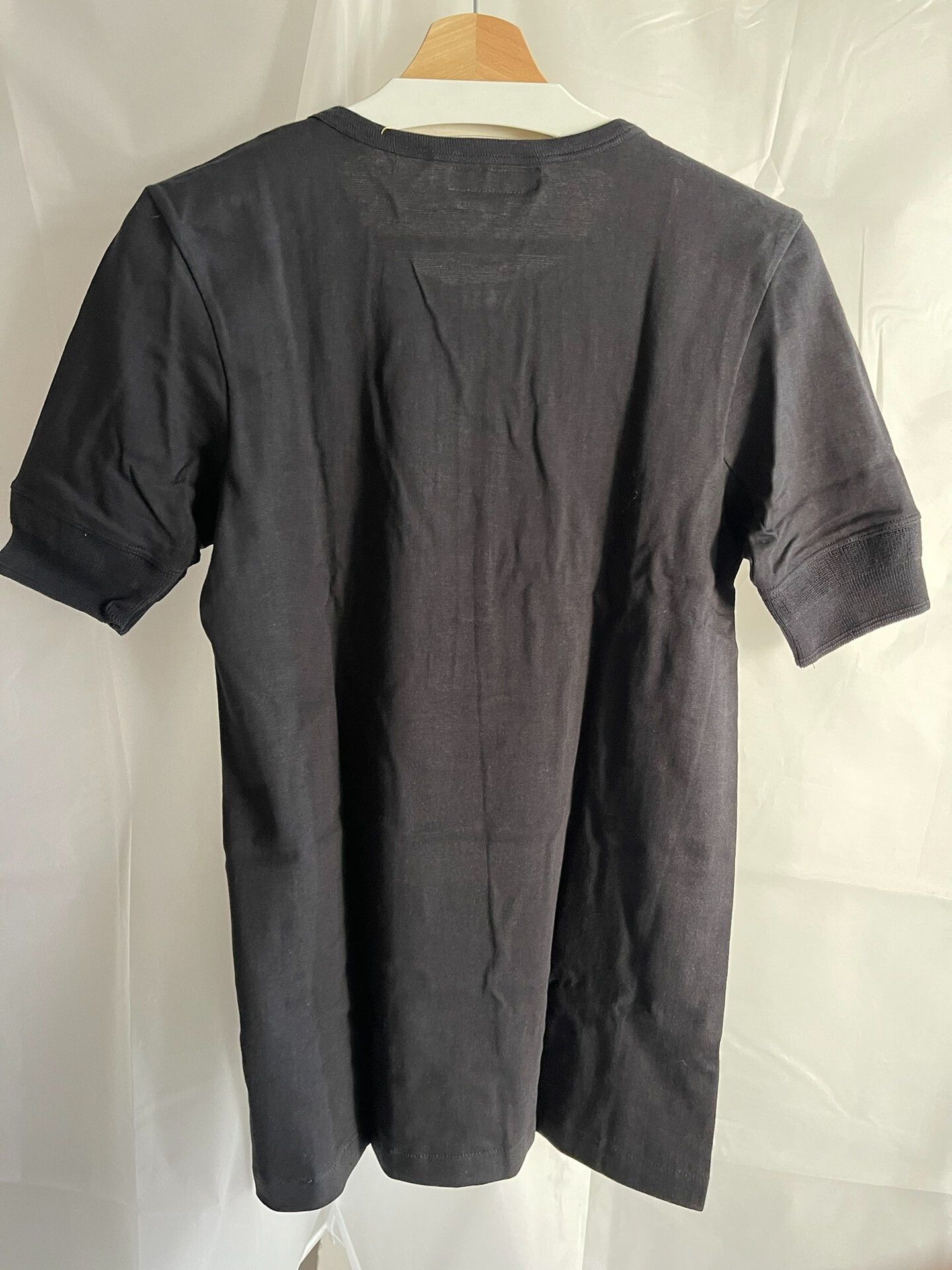 Merz B. Schwanen black henley short sleeve cotton tee Size US M / EU 48-50 / 2 - 4 Thumbnail