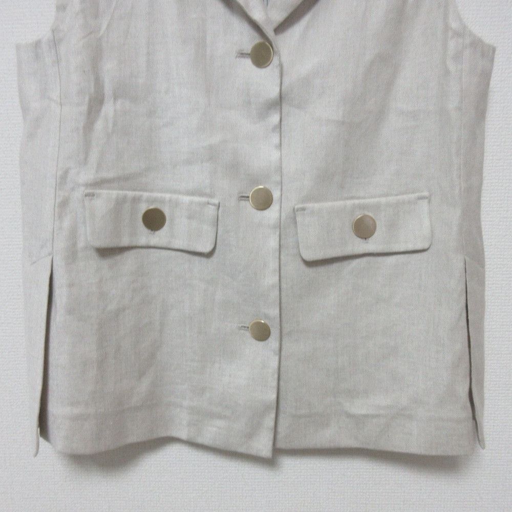 Max Mara MaxMara S Max Mara Caroline Linen Vest Plant-based Tops DUTY FREE for USA Size ONE SIZE - 6 Thumbnail