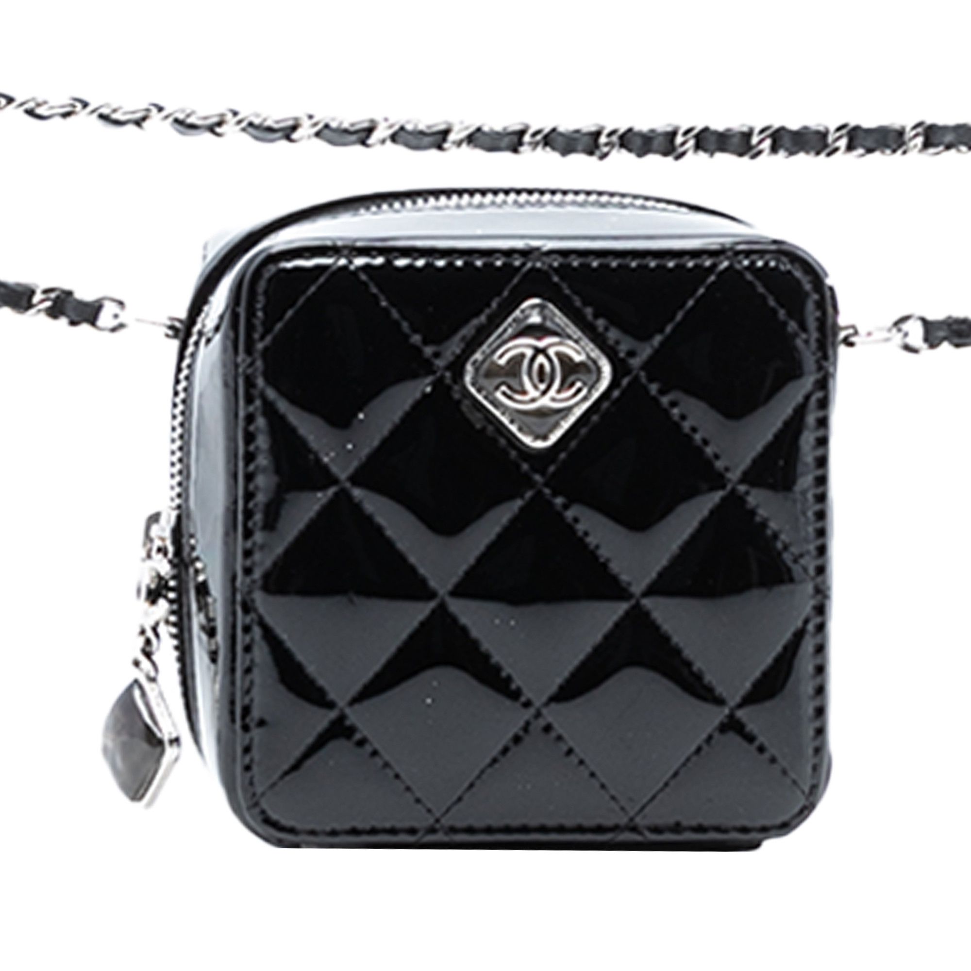 Chanel Chanel CC Quilted Patent Diamond Resin Clutch With Chain Size ONE SIZE - 7 Thumbnail