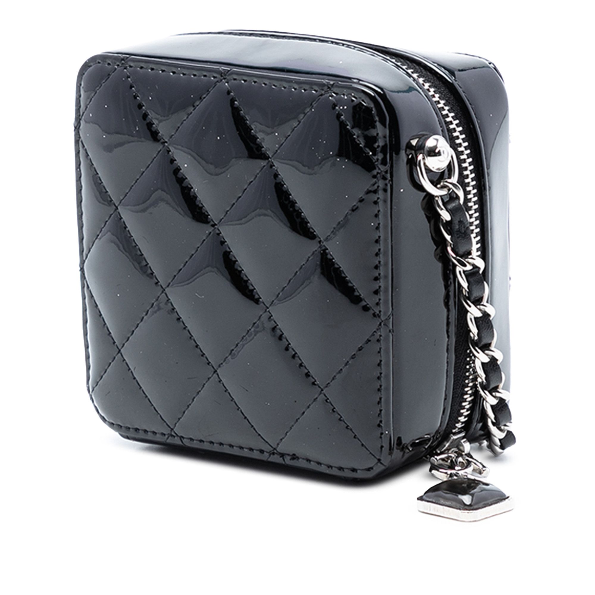 Chanel Chanel CC Quilted Patent Diamond Resin Clutch With Chain Size ONE SIZE - 2 Thumbnail