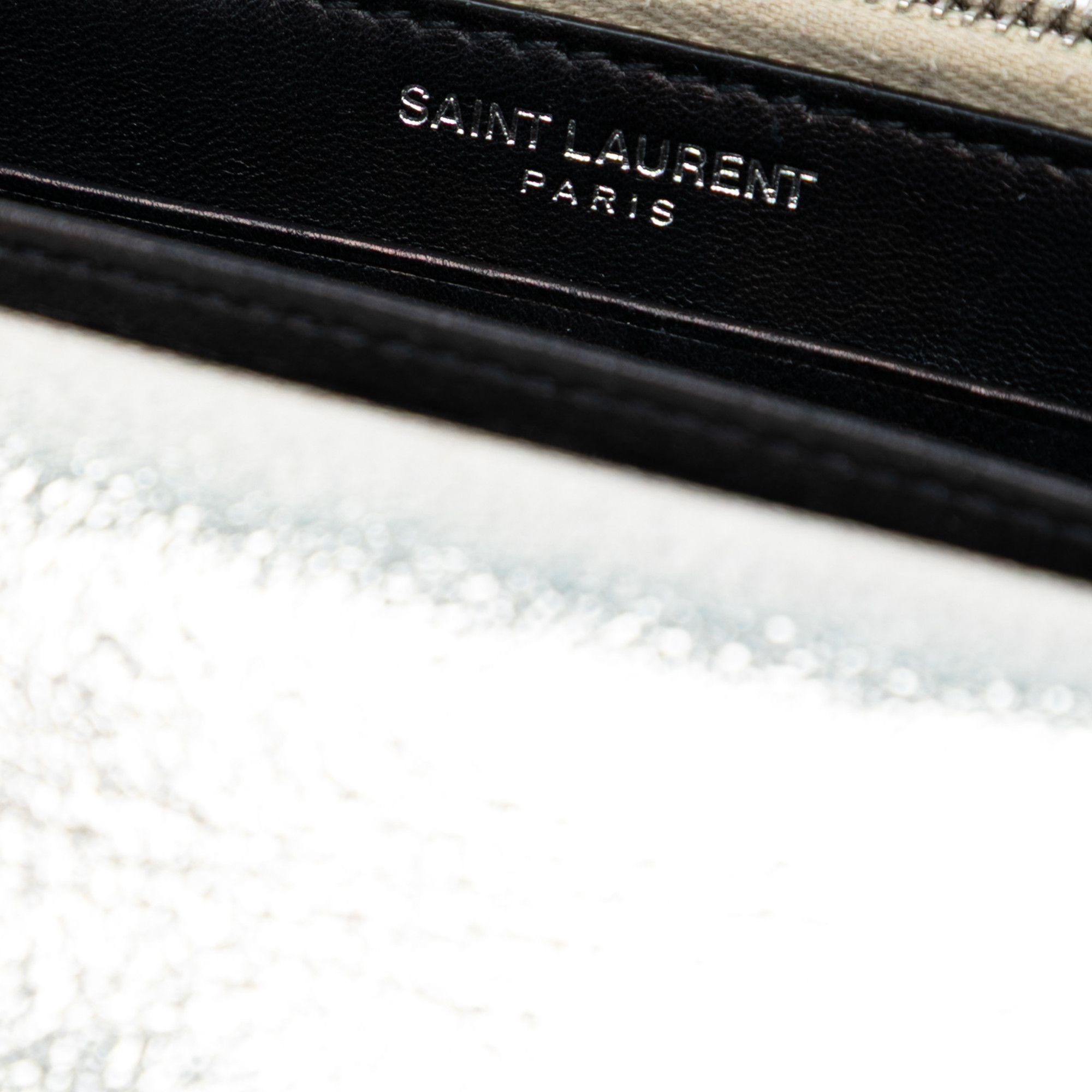 Yves Saint Laurent Mini Metallic Calfskin Monogram Sunset Wallet on Chain