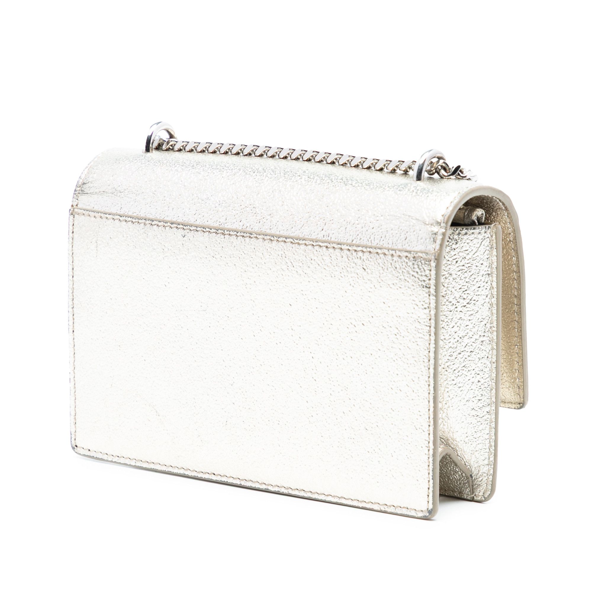Yves Saint Laurent Mini Metallic Calfskin Monogram Sunset Wallet on Chain