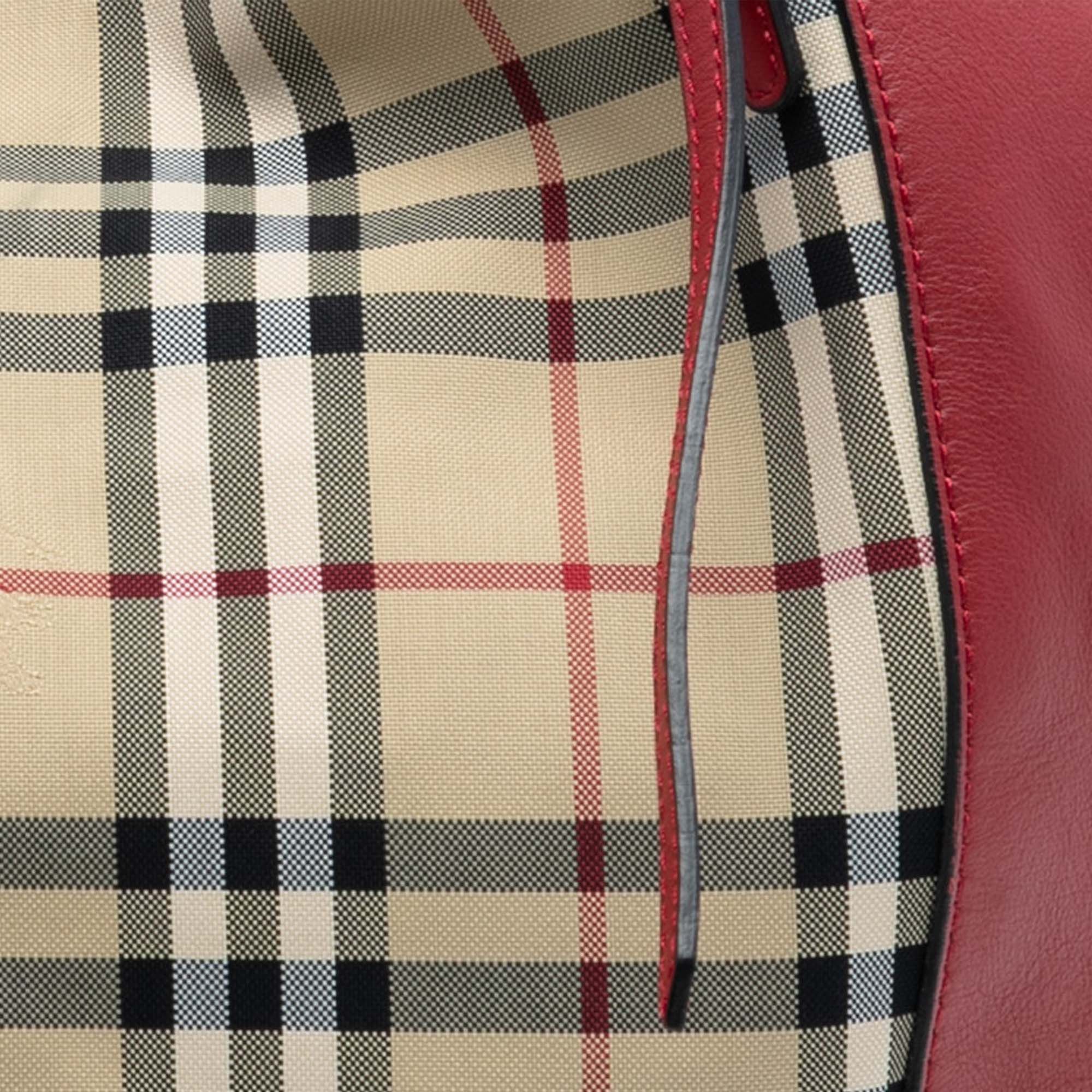 Burberry Burberry Small Haymarket Check Canvas and Leather Canterbury Tote Size ONE SIZE - 6 Thumbnail