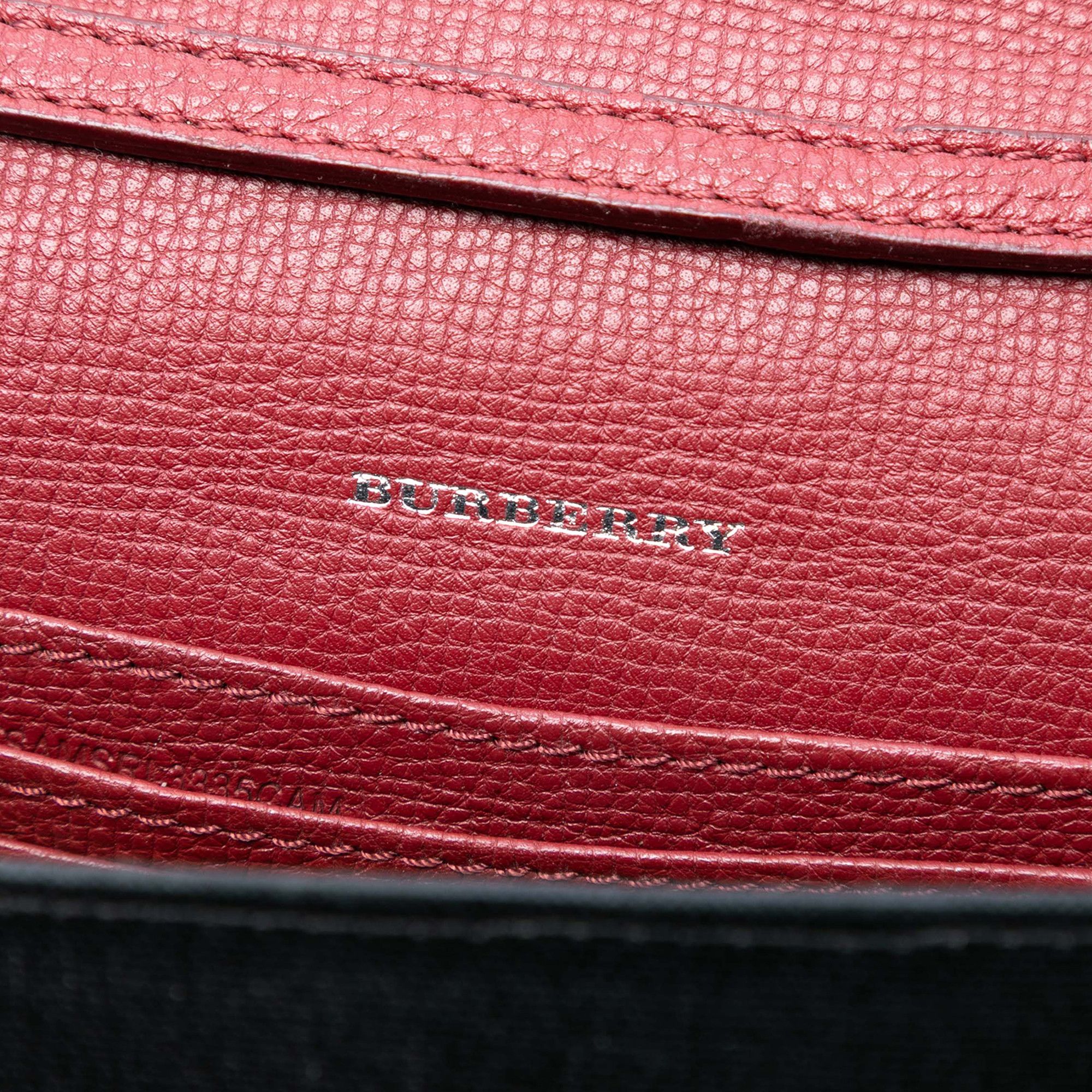 Burberry Burberry Small Leather and House Check Canvas Derby Macken Crossbody Size ONE SIZE - 6 Thumbnail