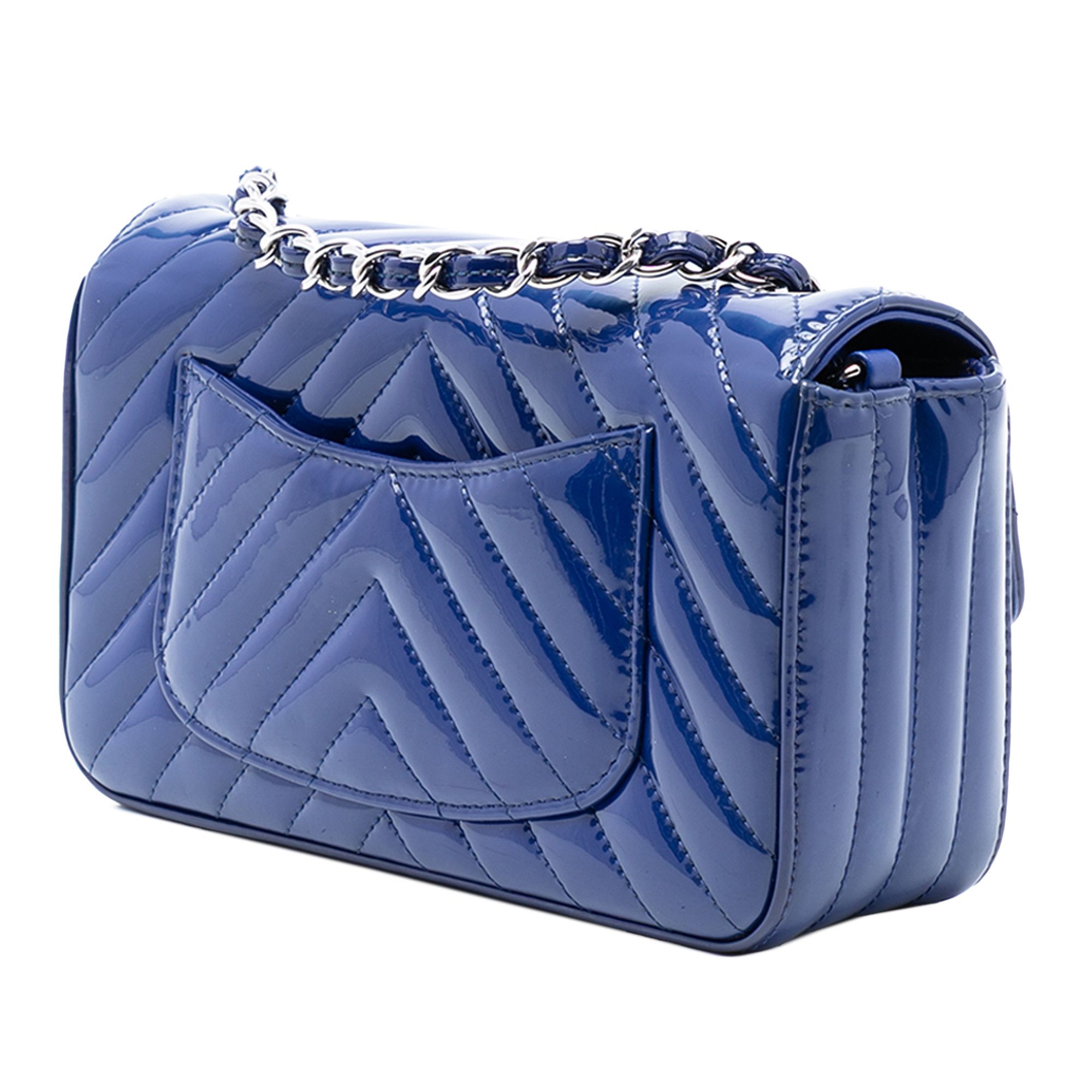 Chanel Chanel Mini Rectangular Classic Chevron Patent Single Flap Size ONE SIZE - 2 Thumbnail