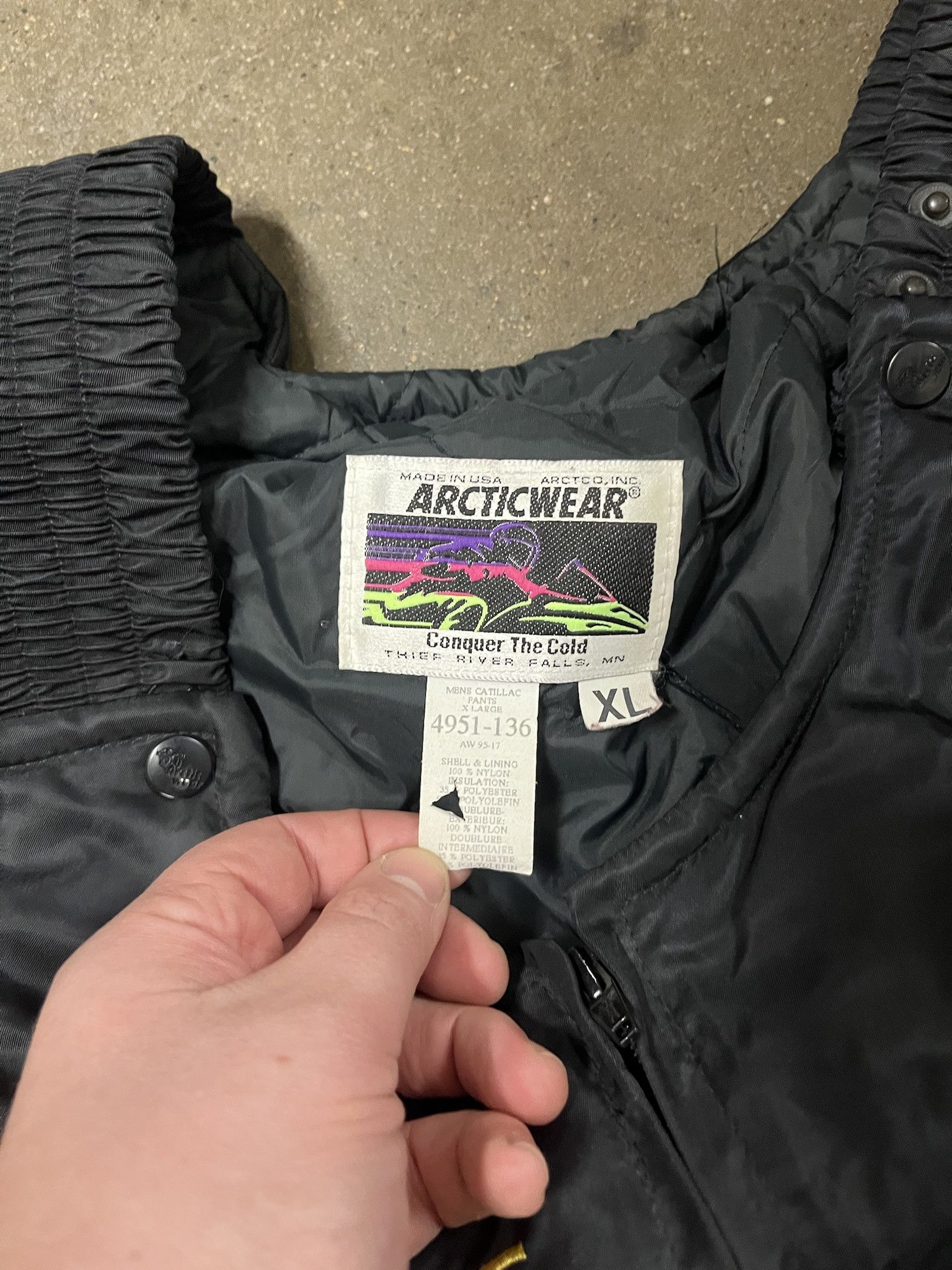 Vintage Vintage 1990s Arctic Cat Insulated Snowmobile Racing Bib Overall Snowpants Size XL Size US XL / EU 56 / 4 - 4 Thumbnail