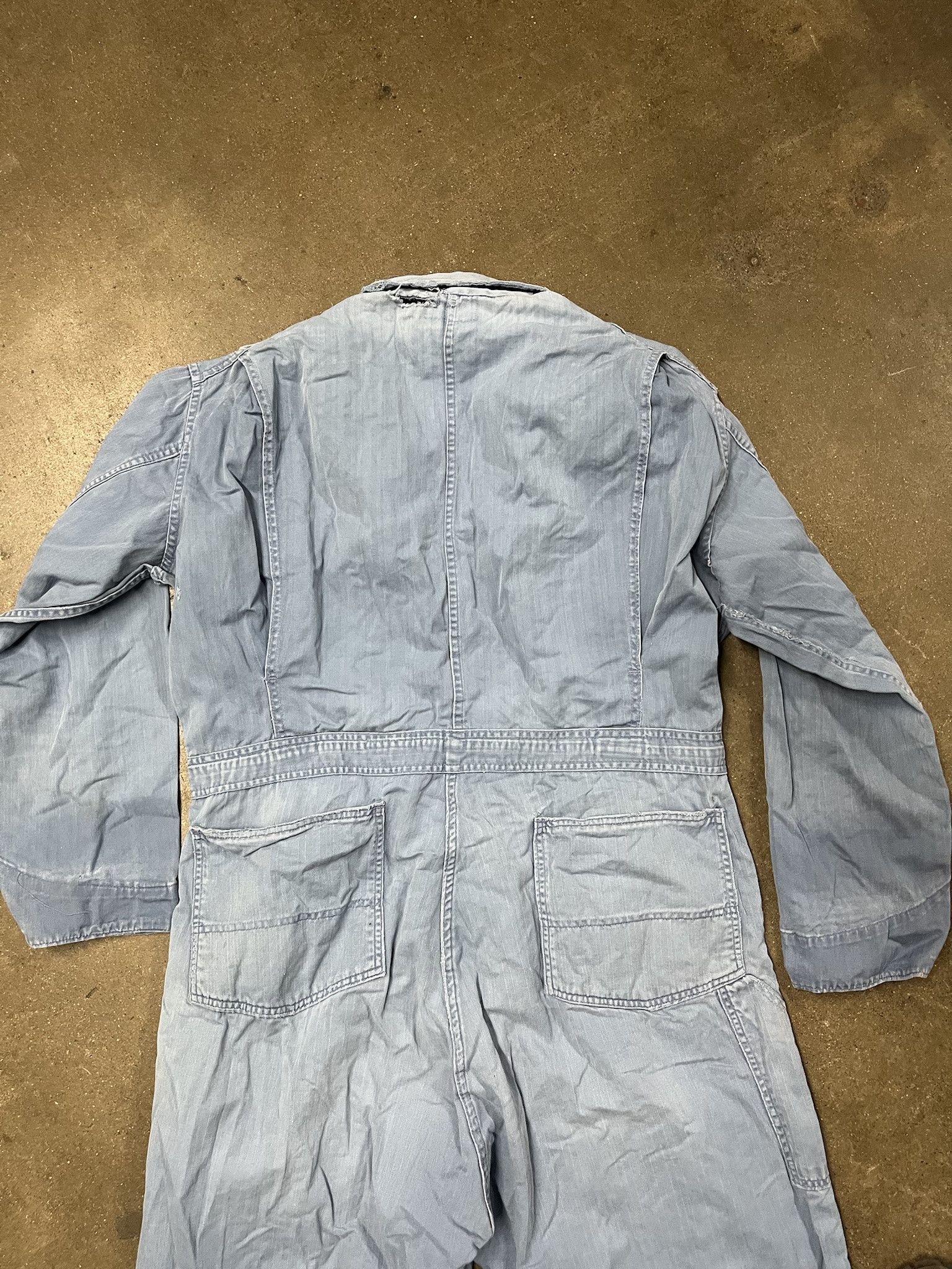 Vintage Vintage Distressed Blue Coverall Thrashed Custom Overall Suit Size XL Size US XL / EU 56 / 4 - 6 Thumbnail