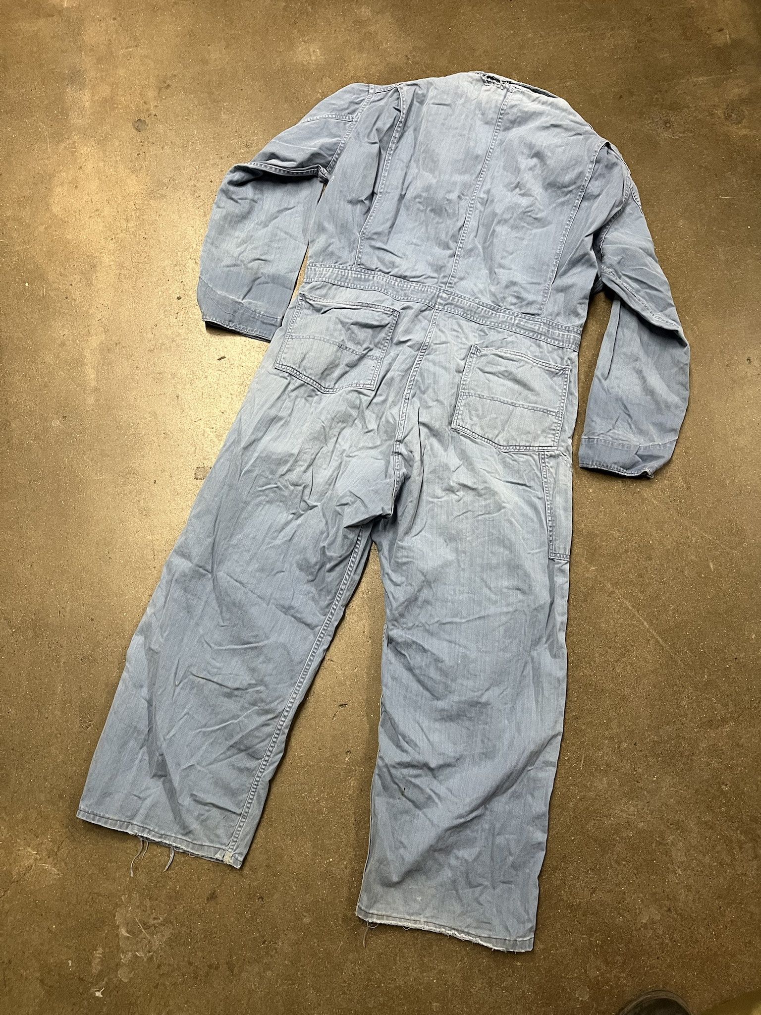 Vintage Vintage Distressed Blue Coverall Thrashed Custom Overall Suit Size XL Size US XL / EU 56 / 4 - 5 Thumbnail