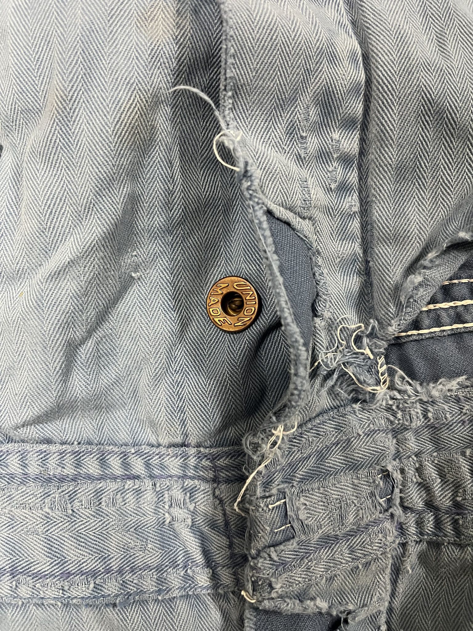 Vintage Vintage Distressed Blue Coverall Thrashed Custom Overall Suit Size XL Size US XL / EU 56 / 4 - 4 Thumbnail