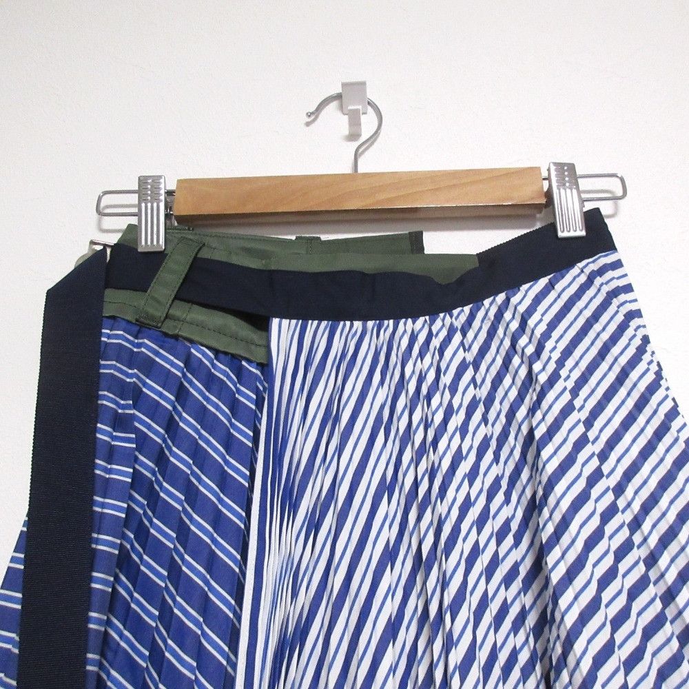 Sacai Sacai sacai Cotton Poplin Pleated Skirt Cotton Skirts 20-04887 DUTY FREE for USA Size ONE SIZE - 4 Thumbnail
