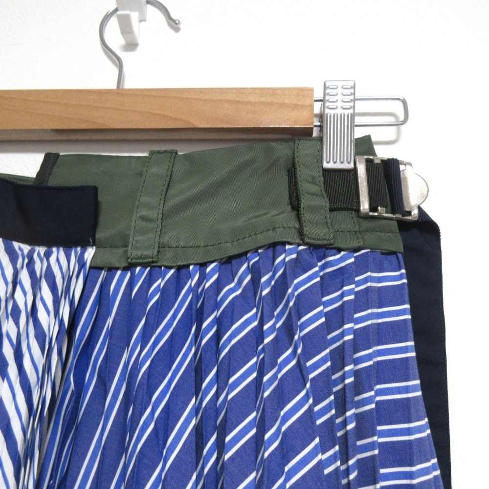 Sacai Sacai sacai Cotton Poplin Pleated Skirt Cotton Skirts 20-04887 DUTY FREE for USA Size ONE SIZE - 3 Thumbnail