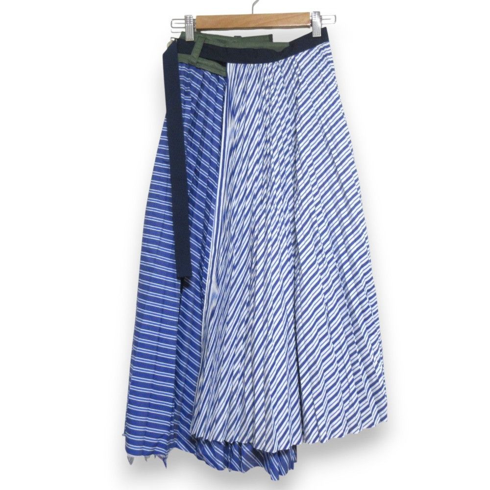 Sacai Sacai sacai Cotton Poplin Pleated Skirt Cotton Skirts 20-04887 DUTY FREE for USA Size ONE SIZE - 2 Thumbnail
