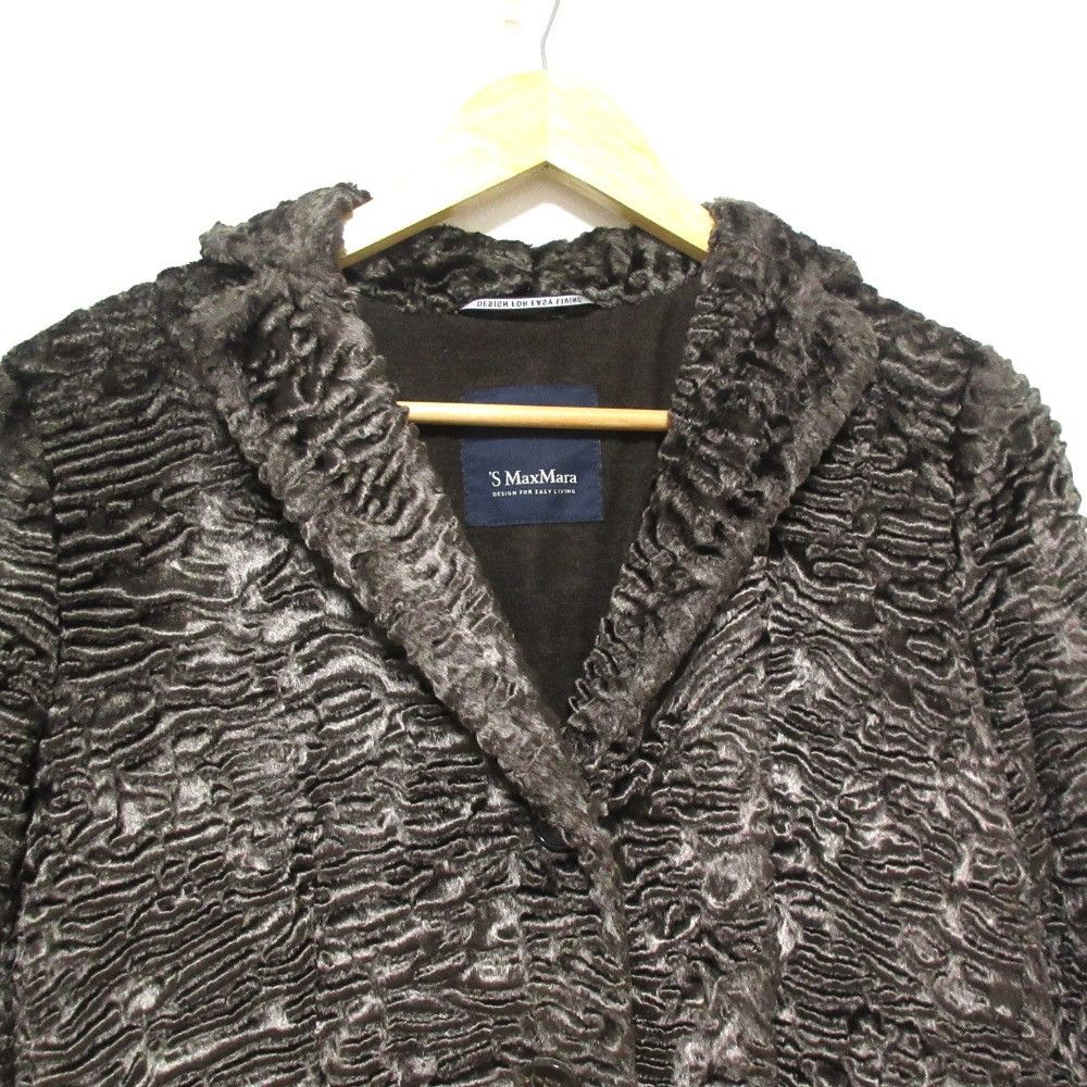 Max Mara MaxMara S Max Mara Astrachan Faux Fur Velvet Coat Others Outerwear DUTY FREE for USA Size ONE SIZE - 4 Thumbnail